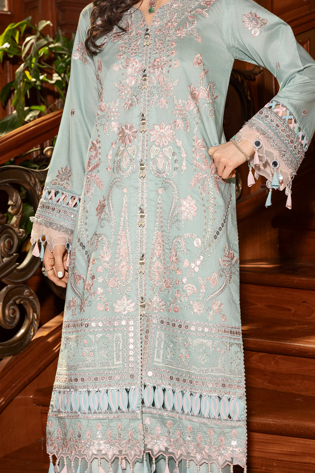 Embroidered Shirt Shalwar Dupatta - 4211 - Image 9