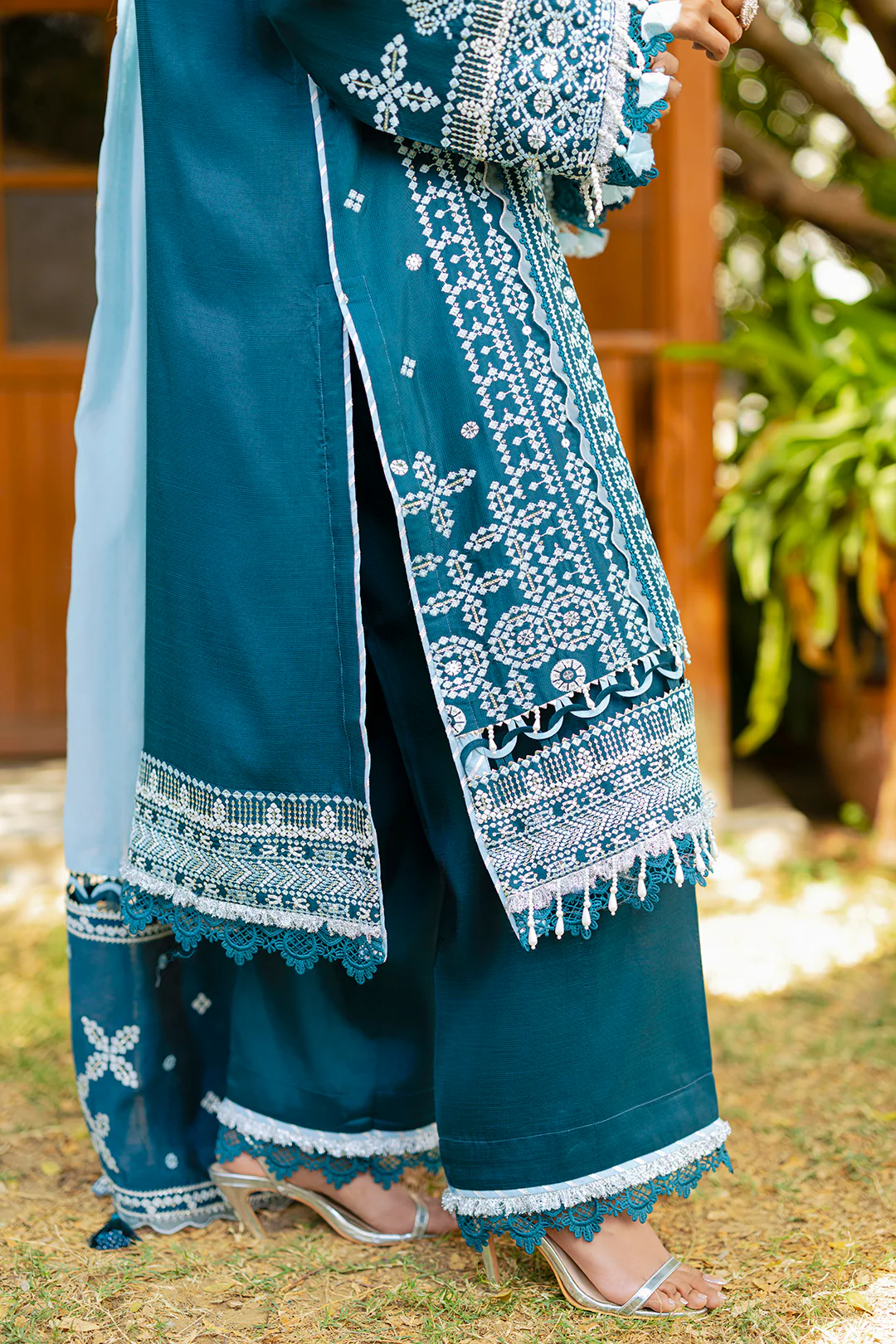 Embroidered Shirt Shalwar Dupatta - 4214 - Image 16