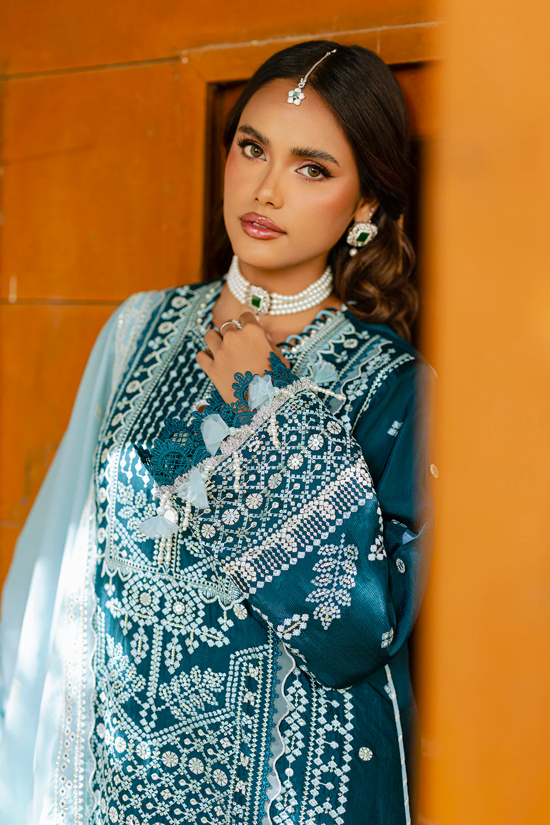 Embroidered Shirt Shalwar Dupatta - 4214 - Image 19