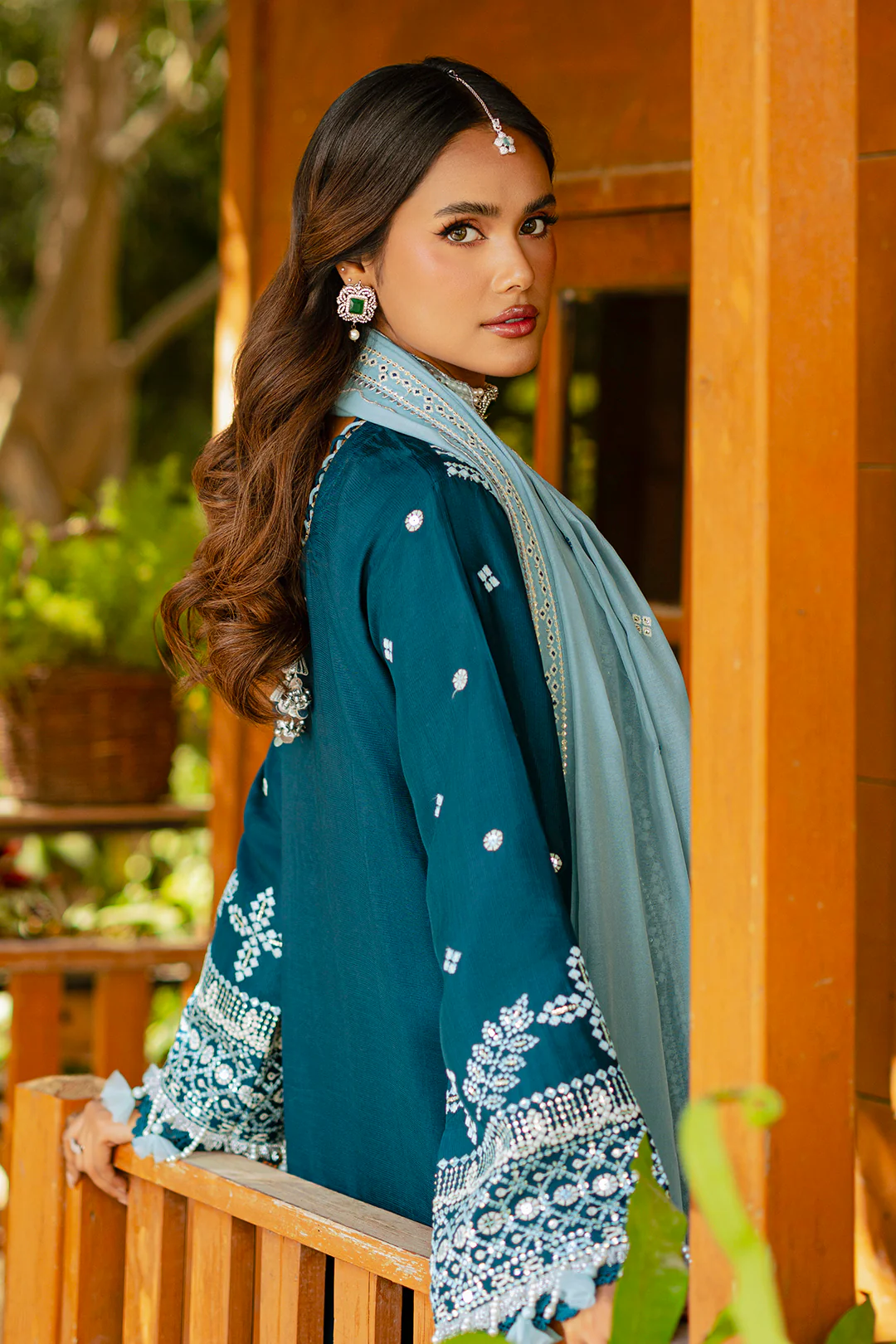 Embroidered Shirt Shalwar Dupatta - 4214 - Image 21