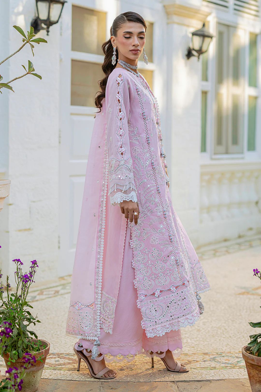 Embroidered Shirt Shalwar Dupatta - 4215 - Image 13