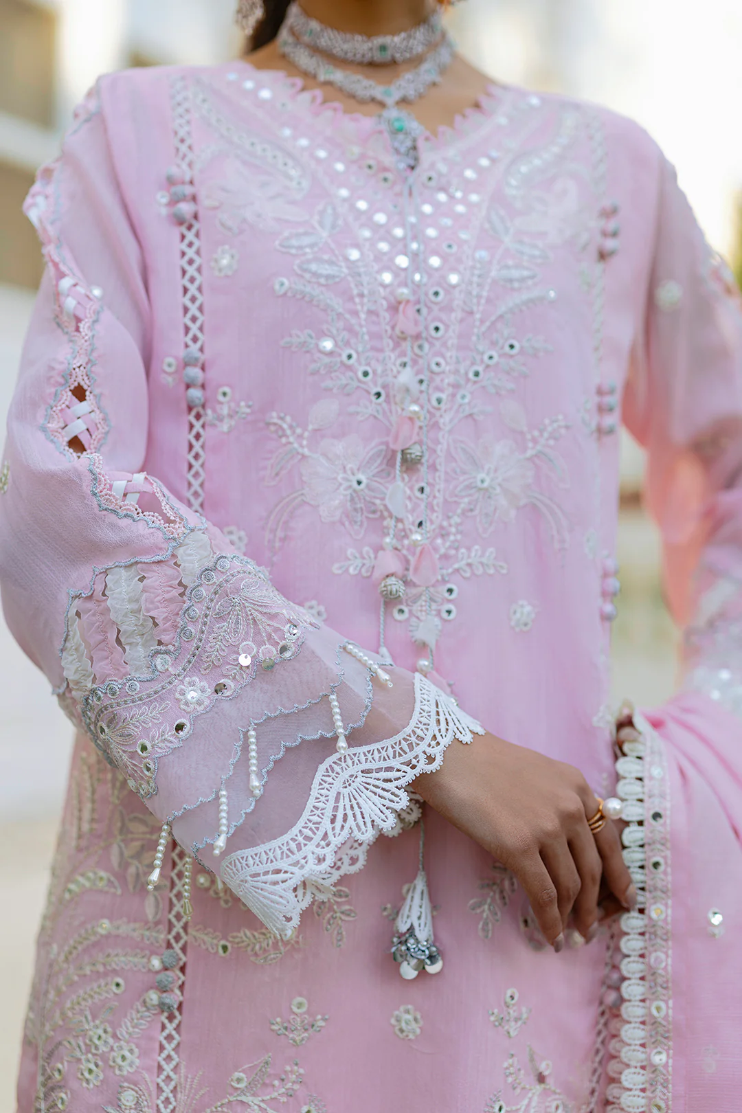 Embroidered Shirt Shalwar Dupatta - 4215 - Image 7