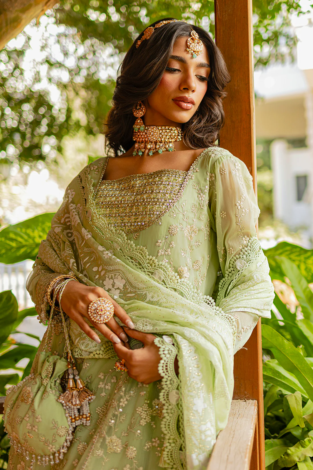 Embroidered Shirt Shalwar Dupatta - 4216 - Image 12
