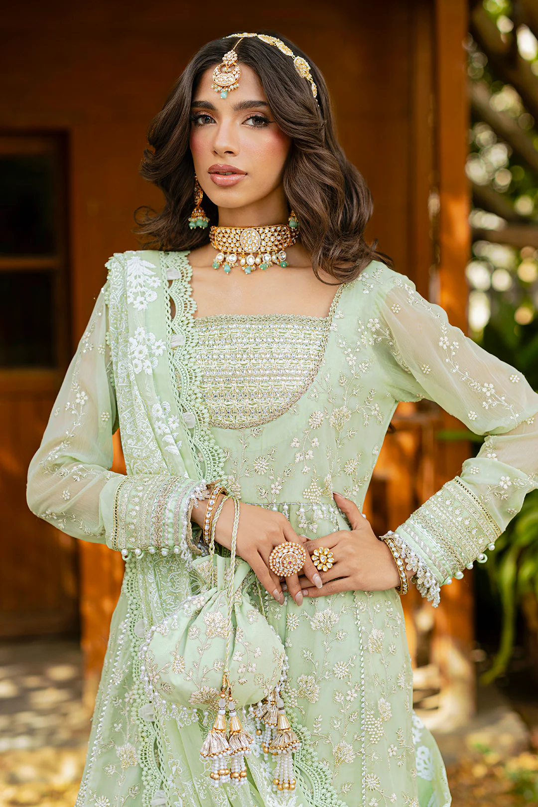 Embroidered Shirt Shalwar Dupatta - 4216 - Image 2