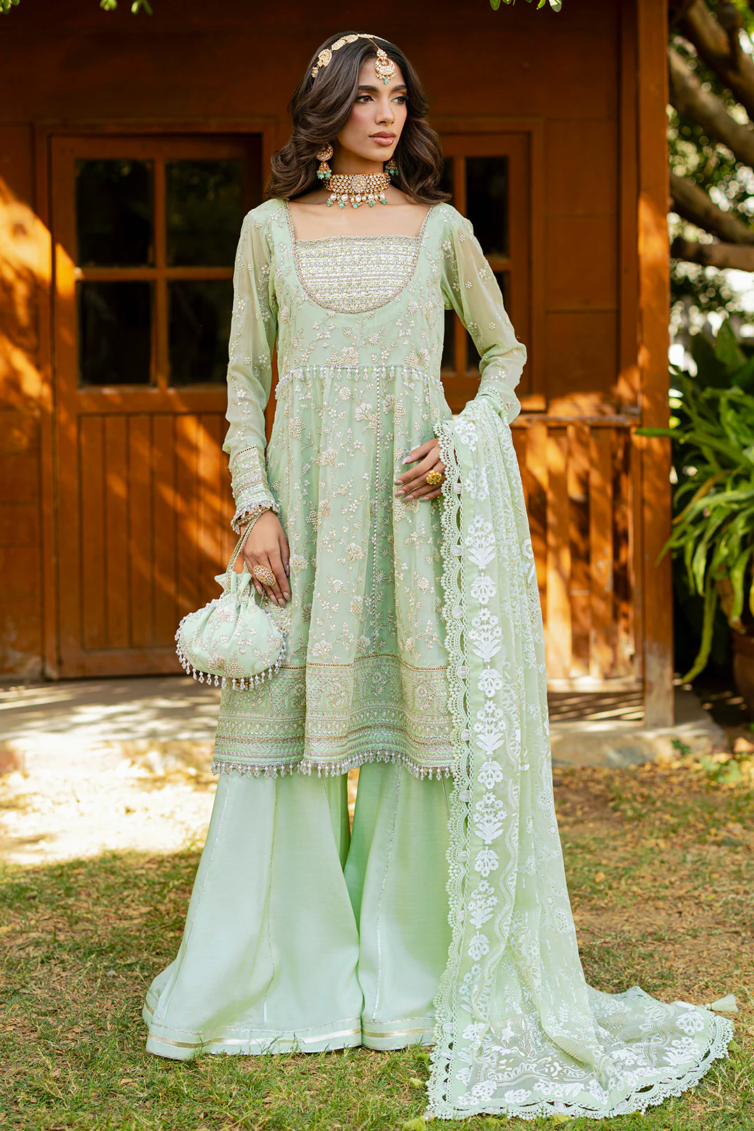 Embroidered Shirt Shalwar Dupatta - 4216 - Image 5