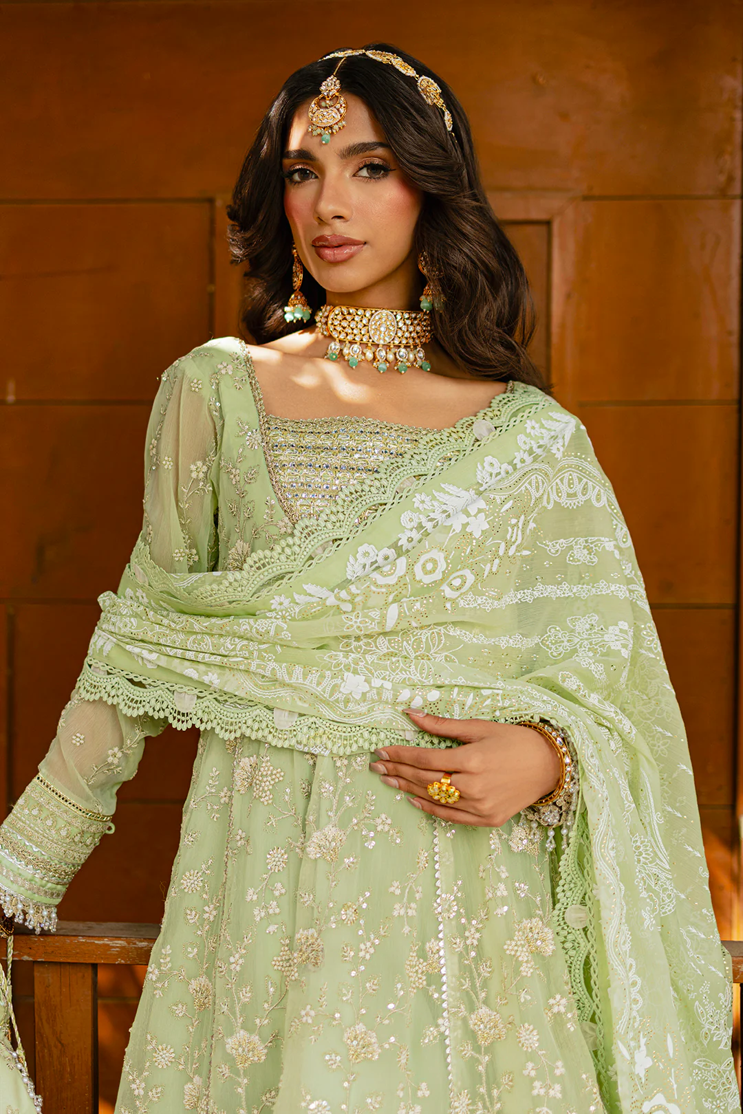 Embroidered Shirt Shalwar Dupatta - 4216 - Image 8