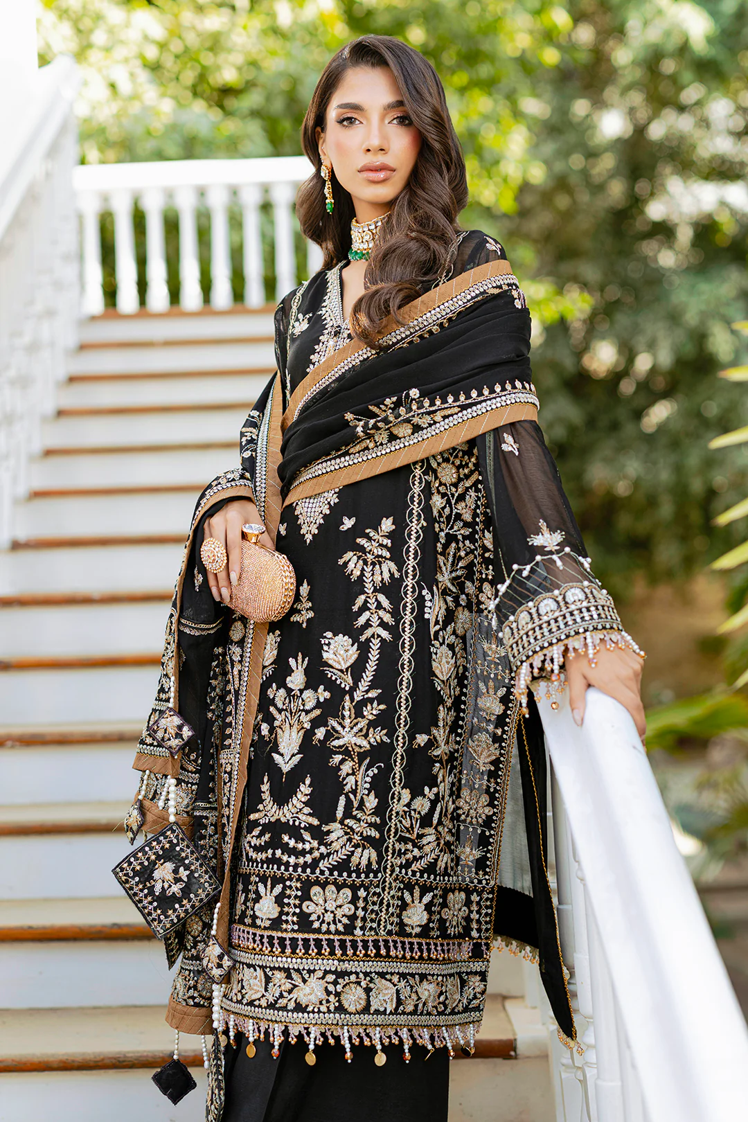 Embroidered Shirt Shalwar Dupatta - 4217 - Image 15