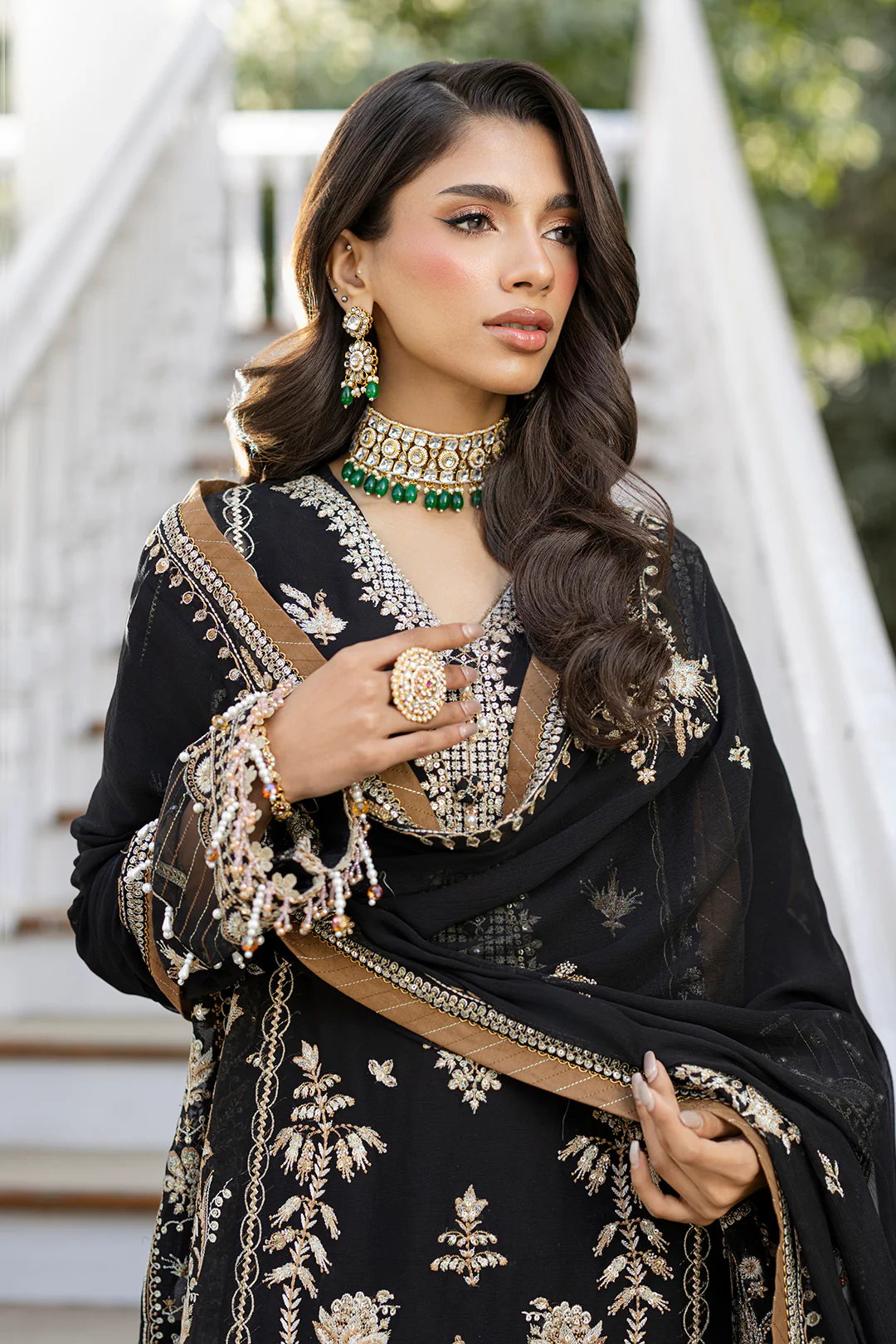 Embroidered Shirt Shalwar Dupatta - 4217 - Image 4