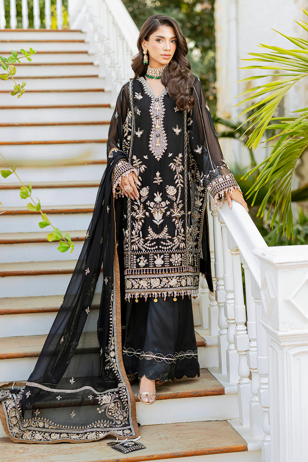 Embroidered Shirt Shalwar Dupatta - 4217 - Image 5