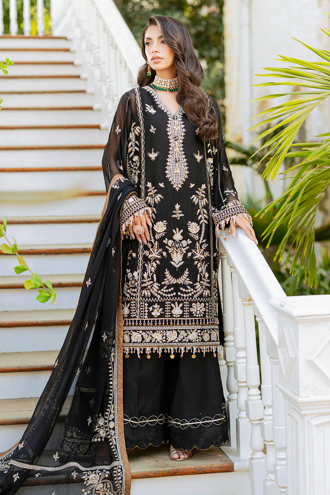 Embroidered Shirt Shalwar Dupatta - 4217 - Image 6