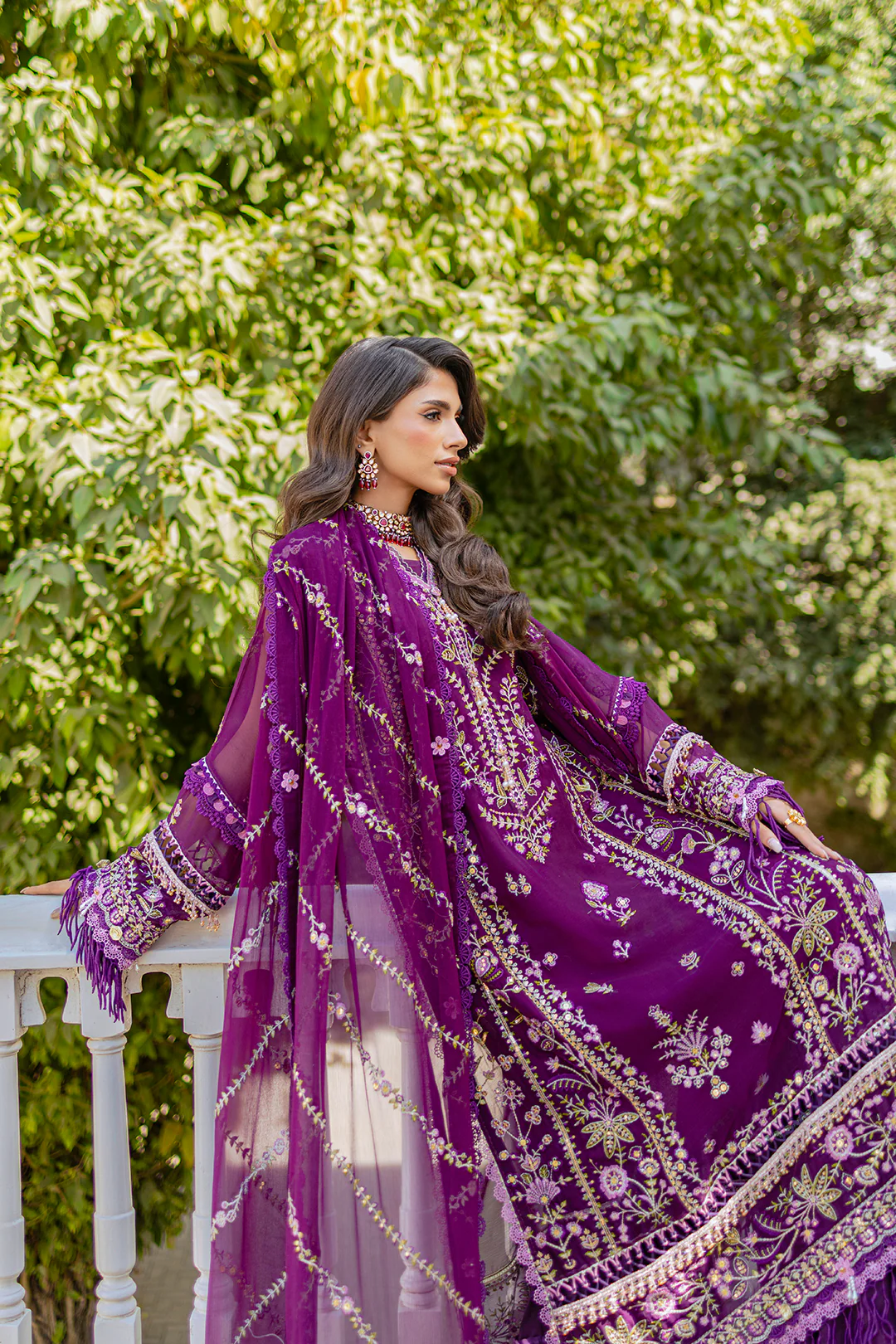Embroidered Shirt Shalwar Dupatta - 4218 - Image 11