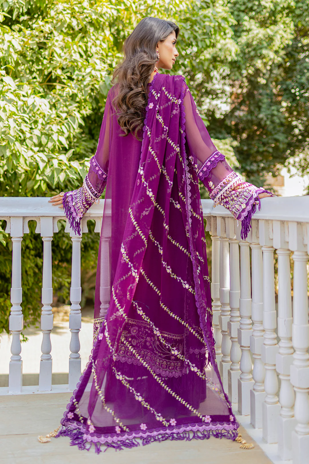 Embroidered Shirt Shalwar Dupatta - 4218 - Image 12