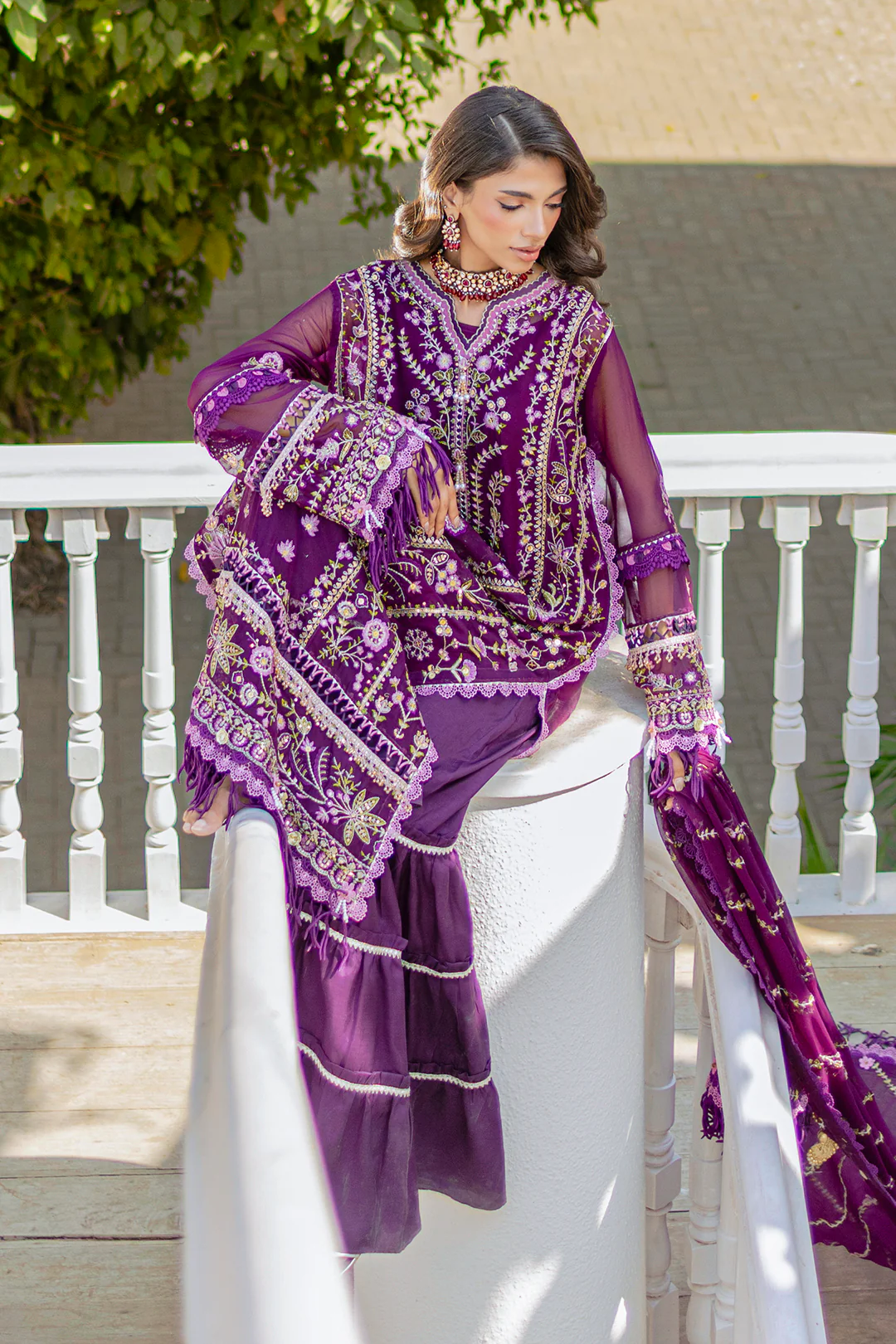Embroidered Shirt Shalwar Dupatta - 4218 - Image 17