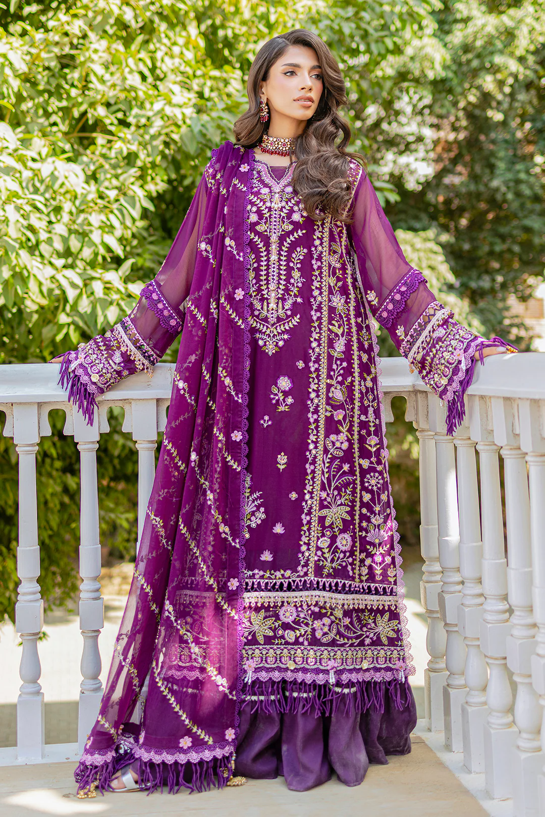 Embroidered Shirt Shalwar Dupatta - 4218 - Image 3