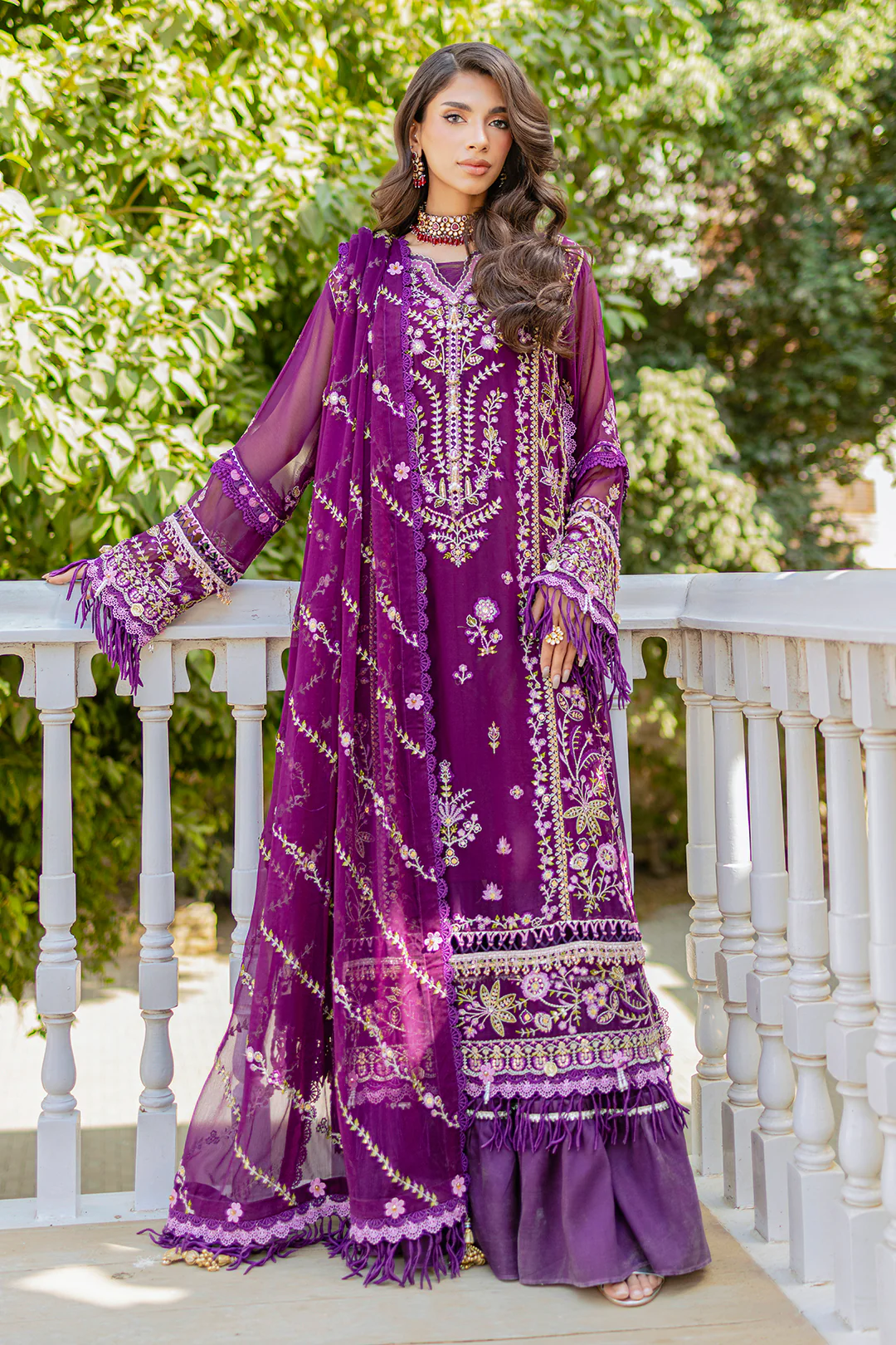Embroidered Shirt Shalwar Dupatta - 4218 - Image 5