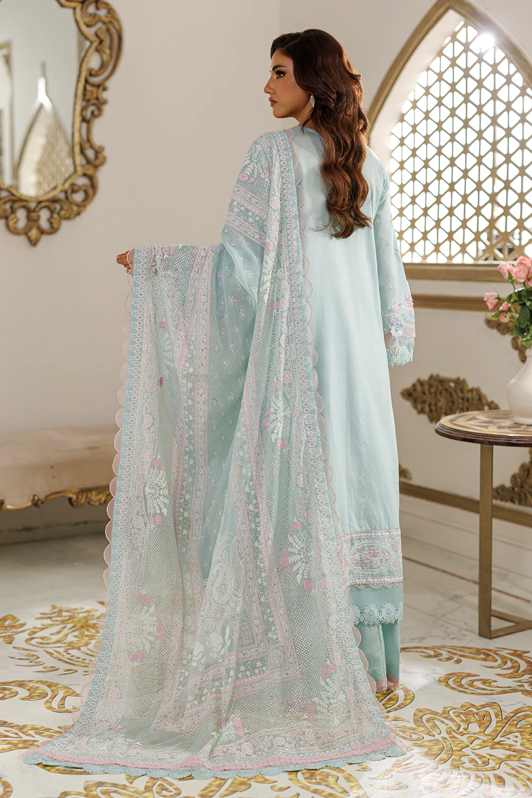 Embroidered Shirt Shalwar Dupatta - 4221 - Image 16