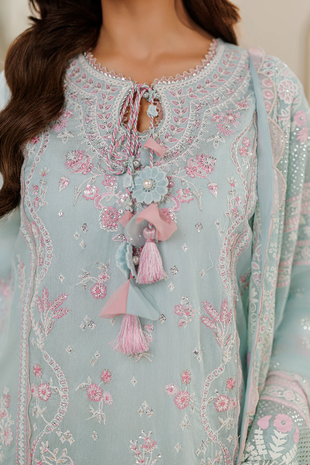 Embroidered Shirt Shalwar Dupatta - 4221 - Image 8