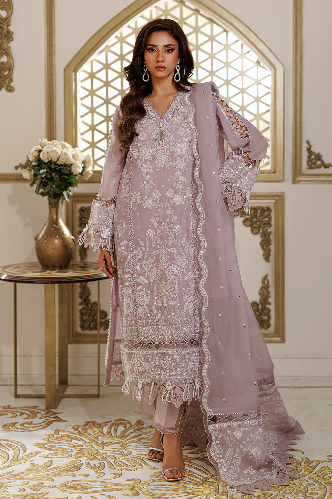 Embroidered Shirt Shalwar Dupatta - 4224