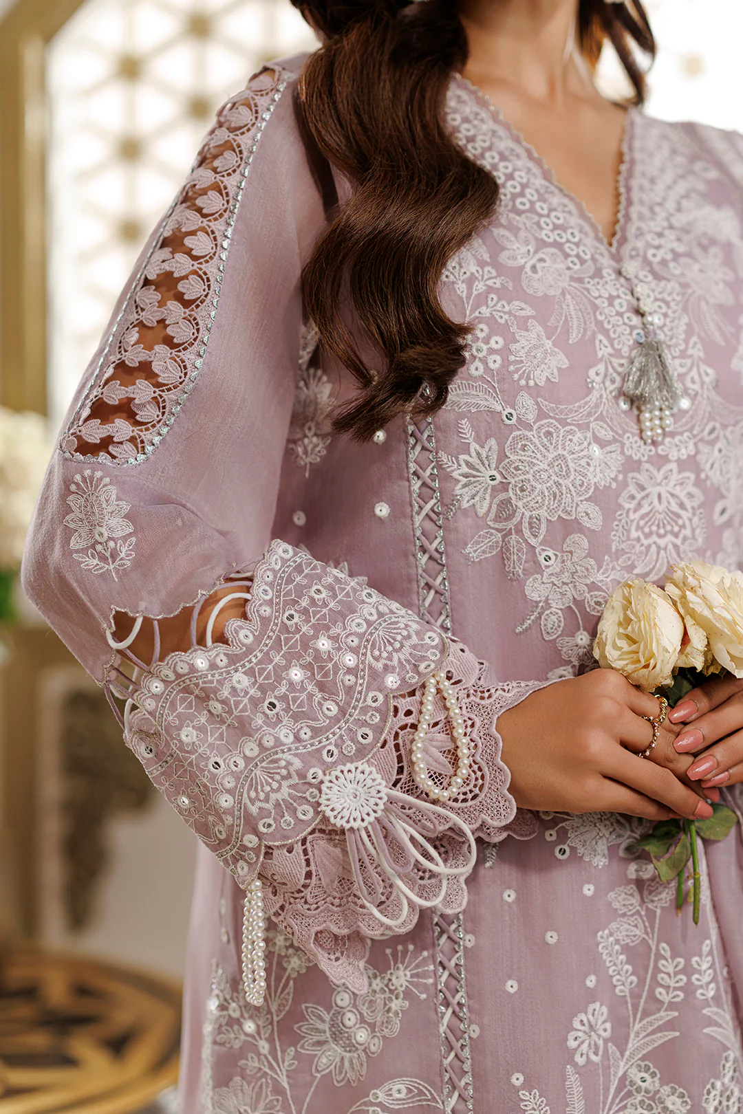 Embroidered Shirt Shalwar Dupatta - 4224 - Image 11