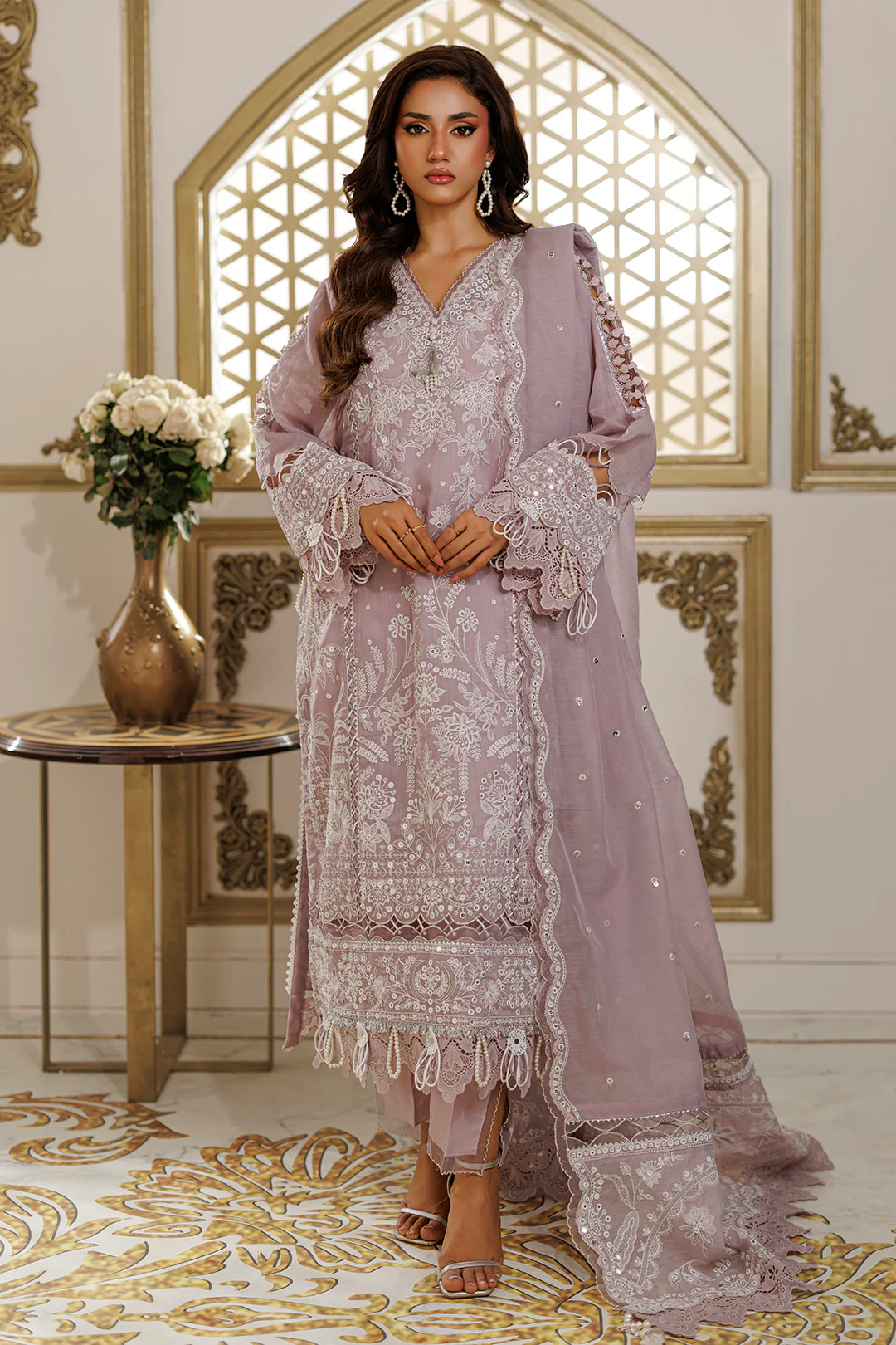 Embroidered Shirt Shalwar Dupatta - 4224 - Image 13