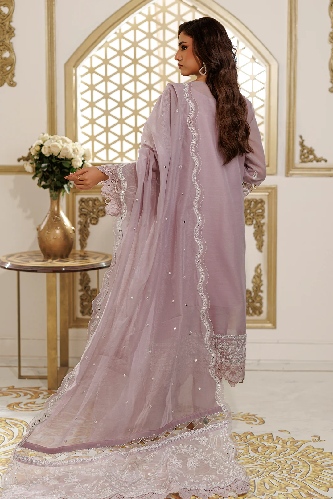 Embroidered Shirt Shalwar Dupatta - 4224 - Image 17