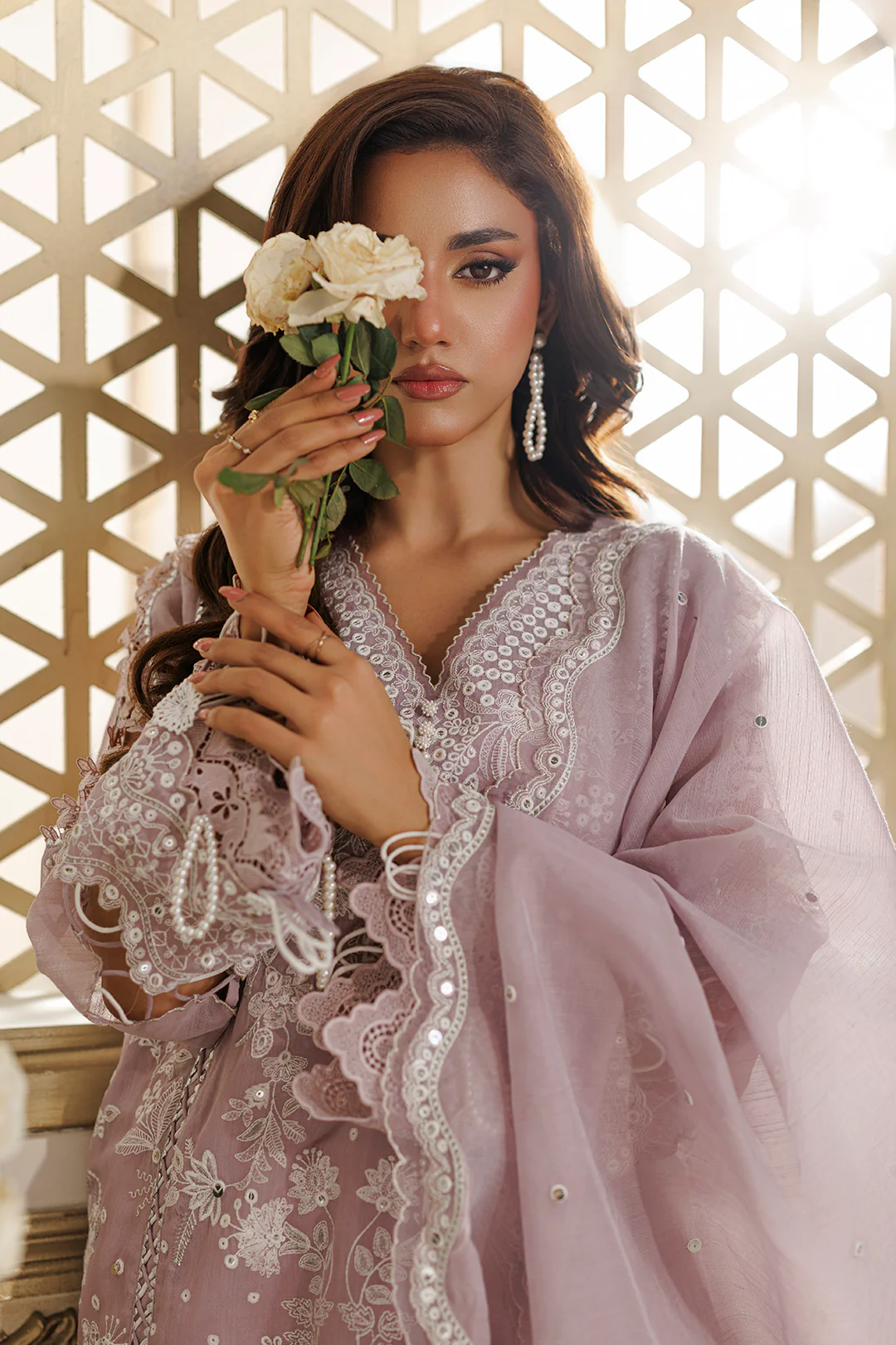 Embroidered Shirt Shalwar Dupatta - 4224 - Image 6