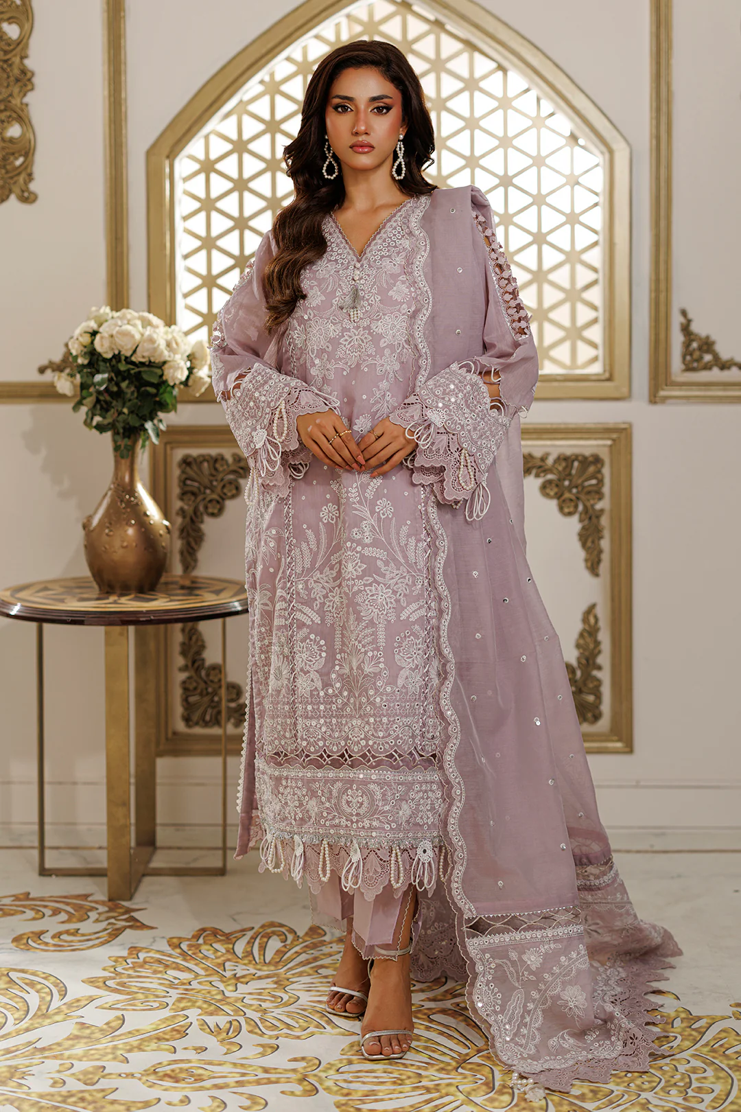 Embroidered Shirt Shalwar Dupatta - 4224 - Image 8