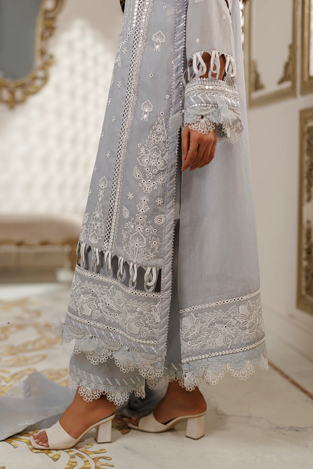 Embroidered Shirt Shalwar Dupatta - 4226 - Image 11