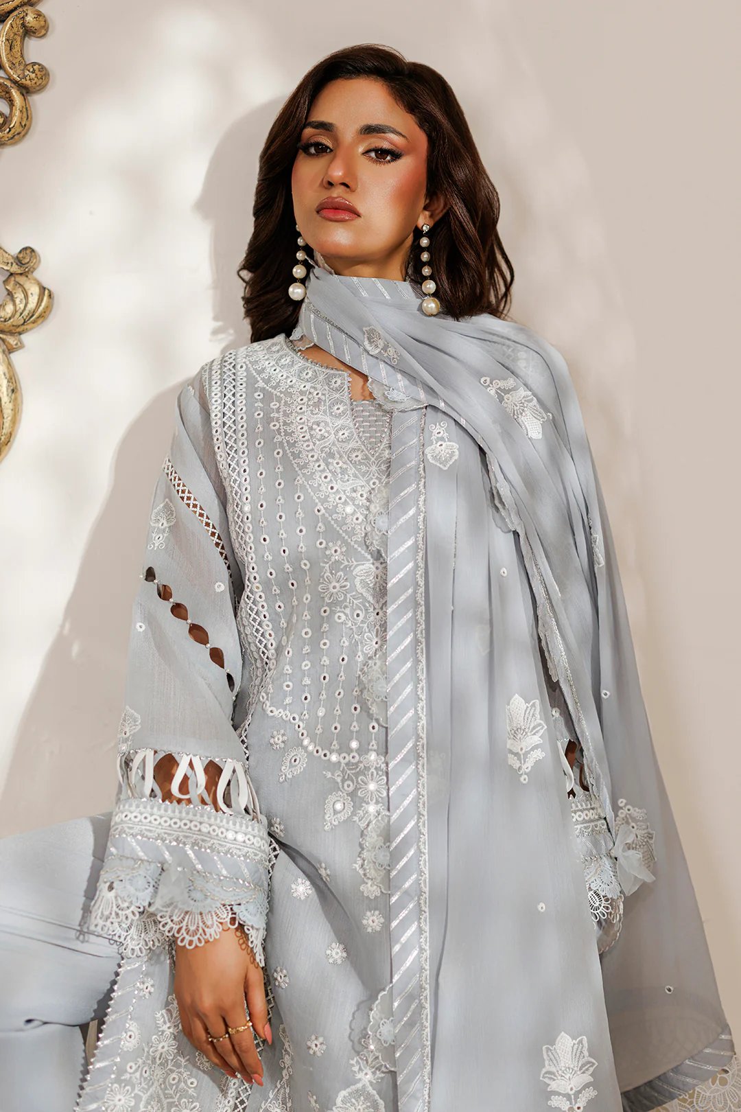 Embroidered Shirt Shalwar Dupatta - 4226 - Image 2