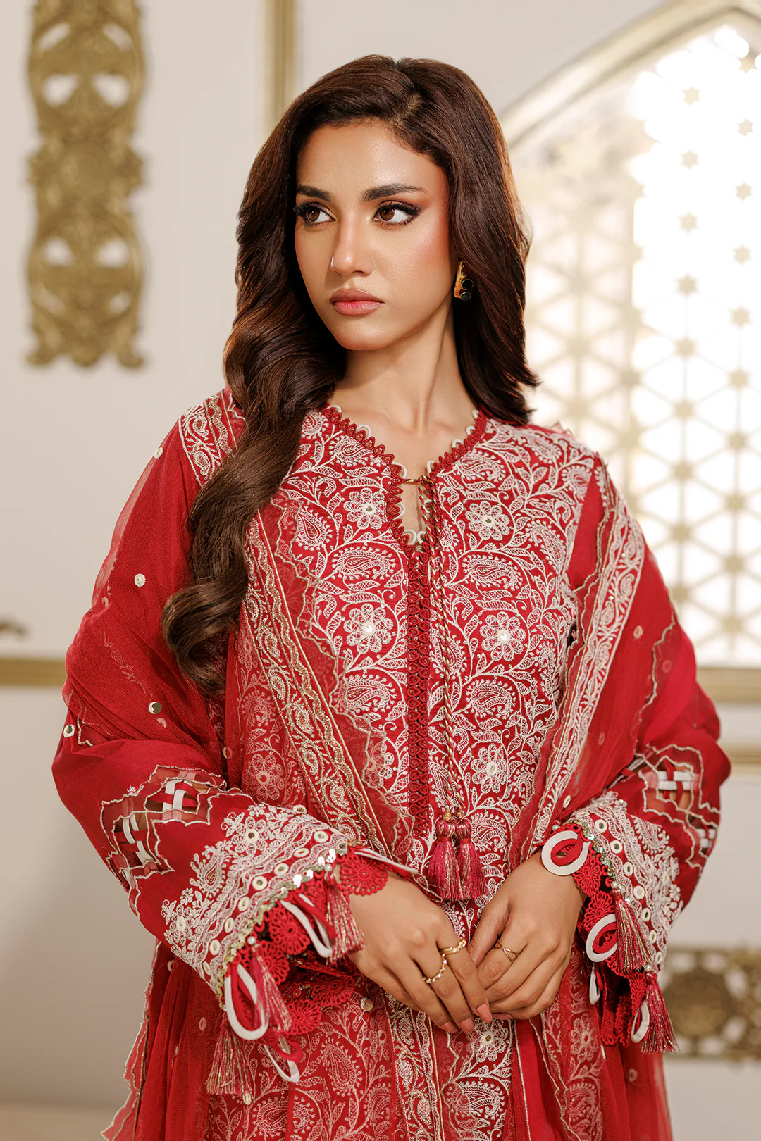 Embroidered Shirt Shalwar Dupatta - 4228 - Image 2