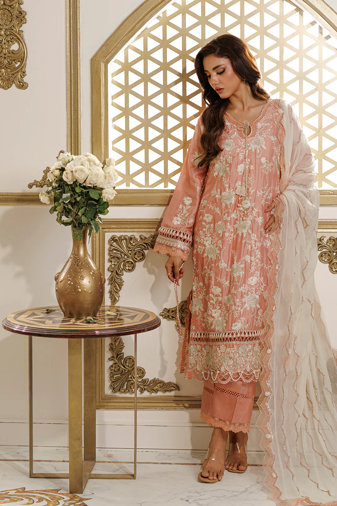 Embroidered Shirt Shalwar Dupatta - 4229 - Image 10