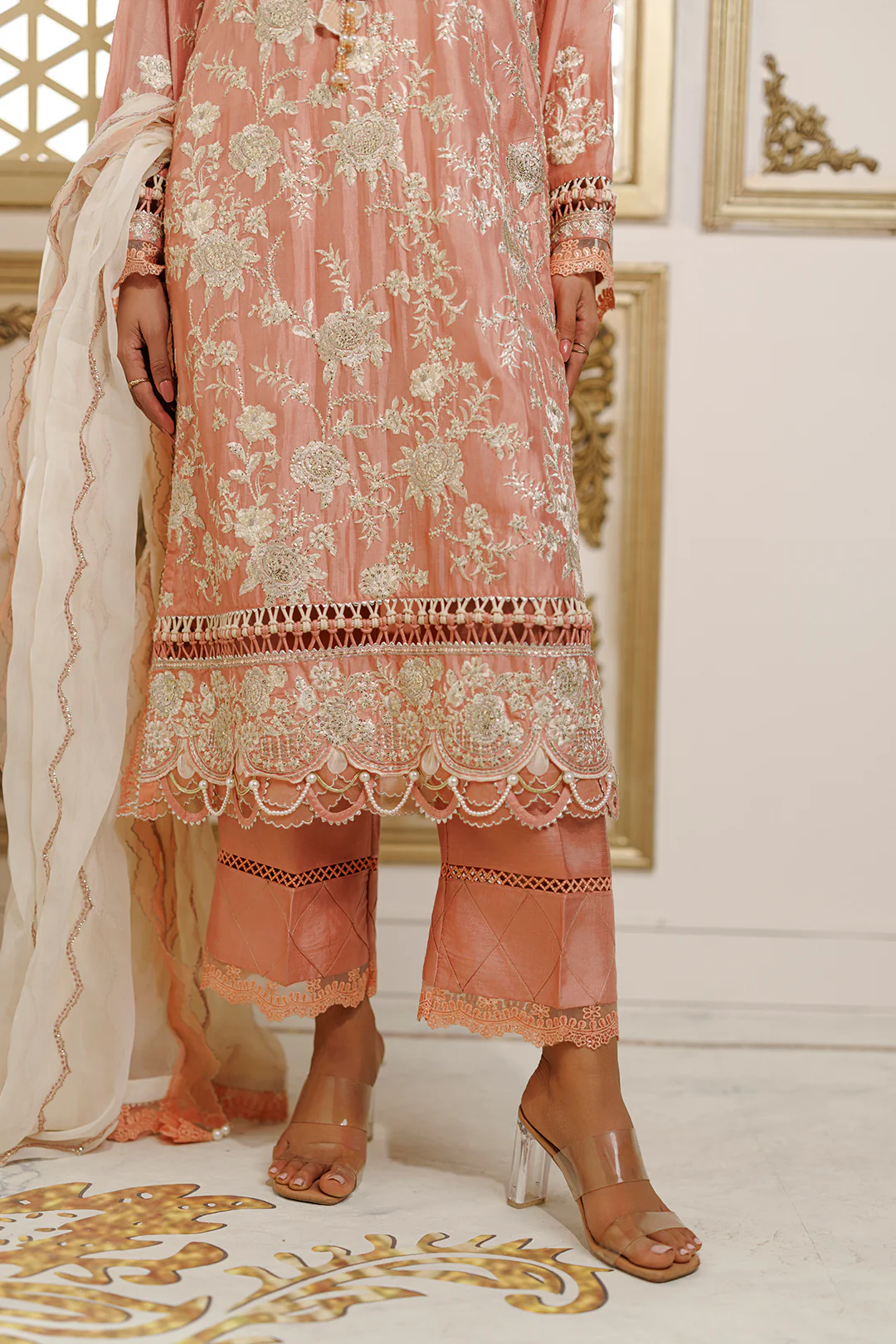 Embroidered Shirt Shalwar Dupatta - 4229 - Image 14