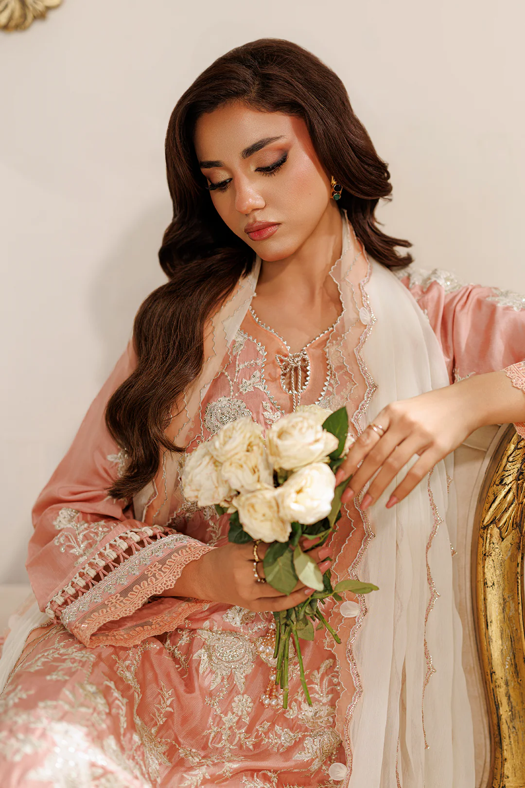 Embroidered Shirt Shalwar Dupatta - 4229 - Image 4