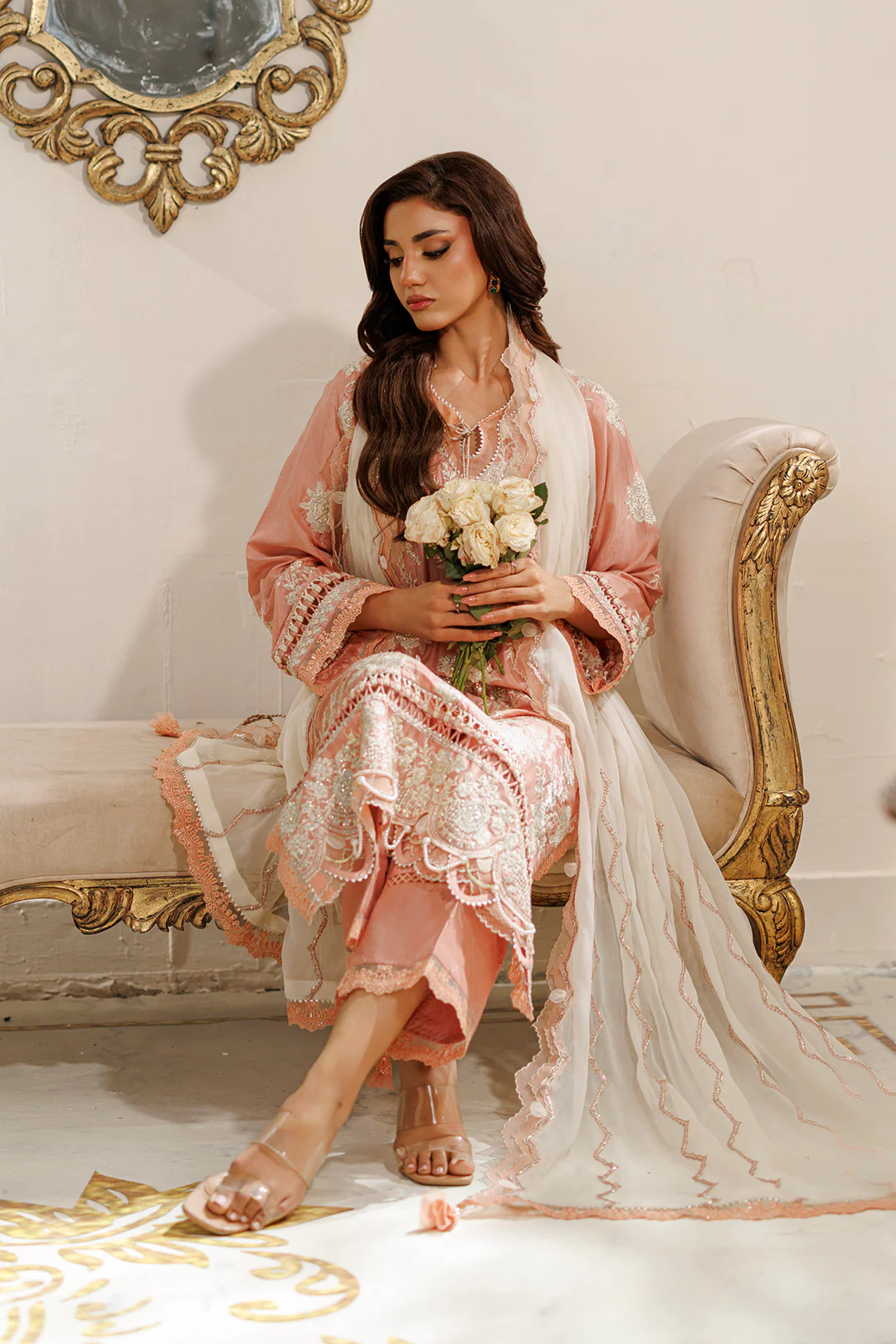 Embroidered Shirt Shalwar Dupatta - 4229 - Image 7