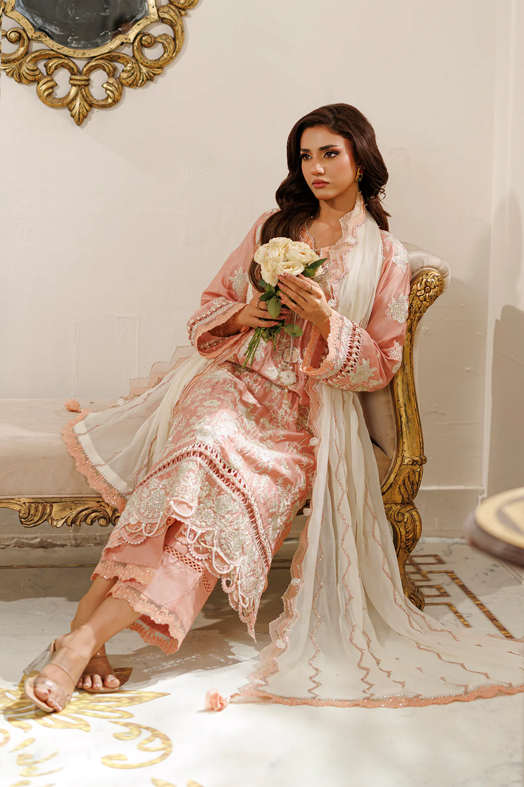 Embroidered Shirt Shalwar Dupatta - 4229 - Image 8
