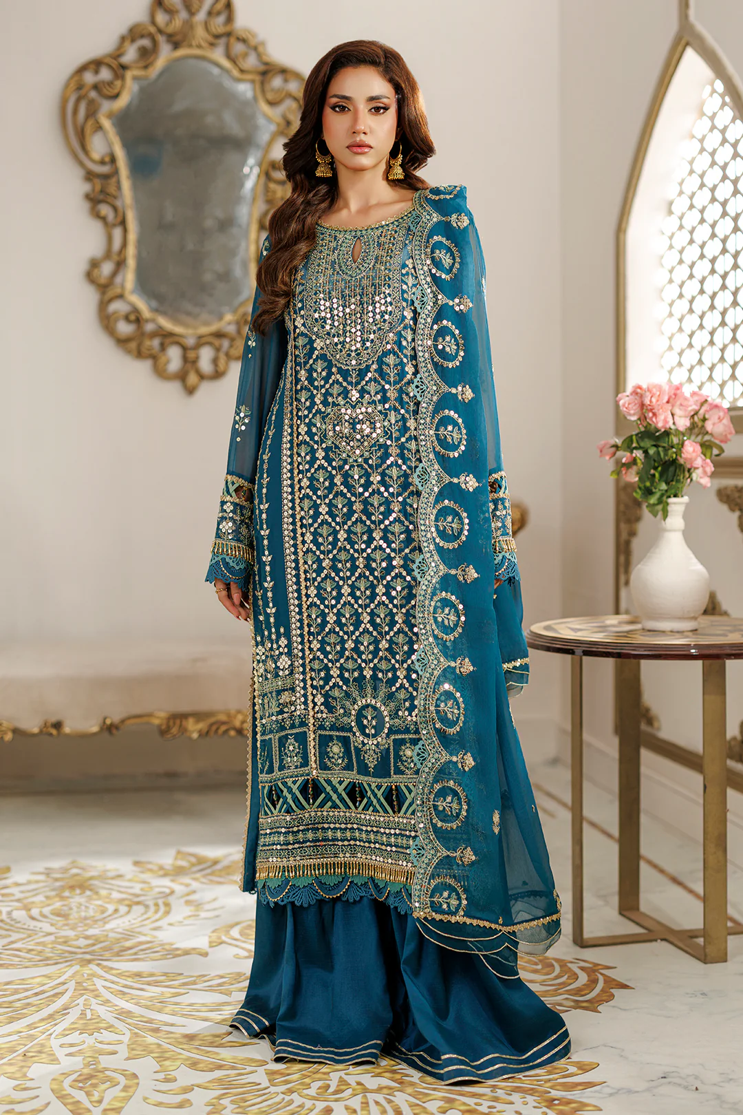 Embroidered Shirt Shalwar Dupatta - 4233