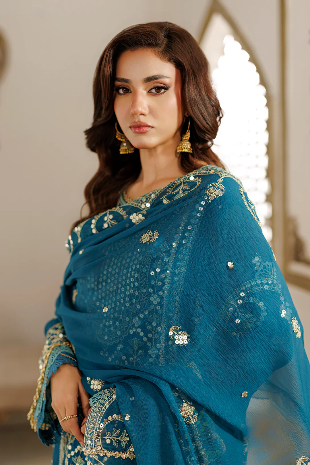 Embroidered Shirt Shalwar Dupatta - 4233 - Image 6