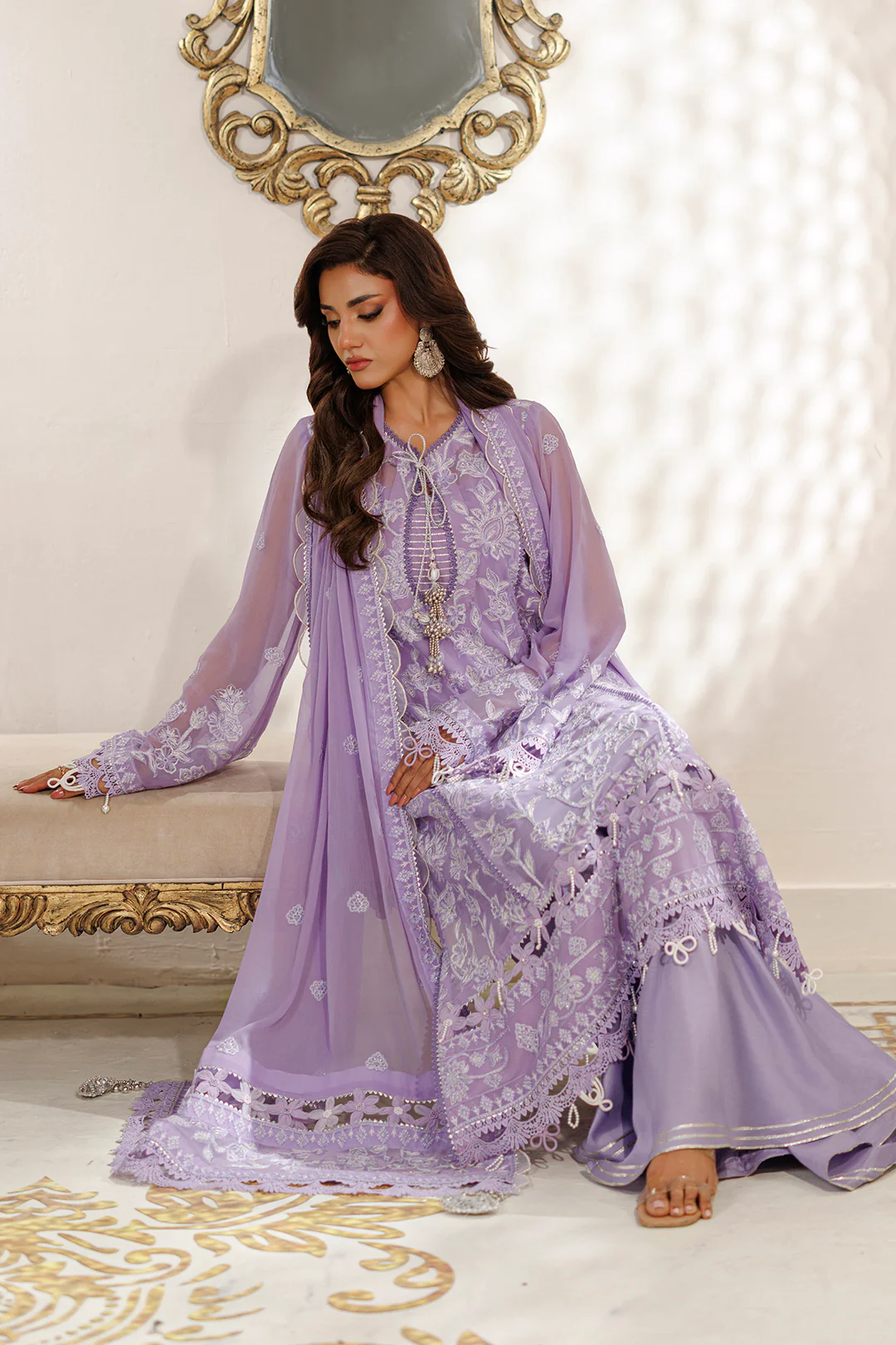 Embroidered Shirt Shalwar Dupatta - 4235 - Image 11