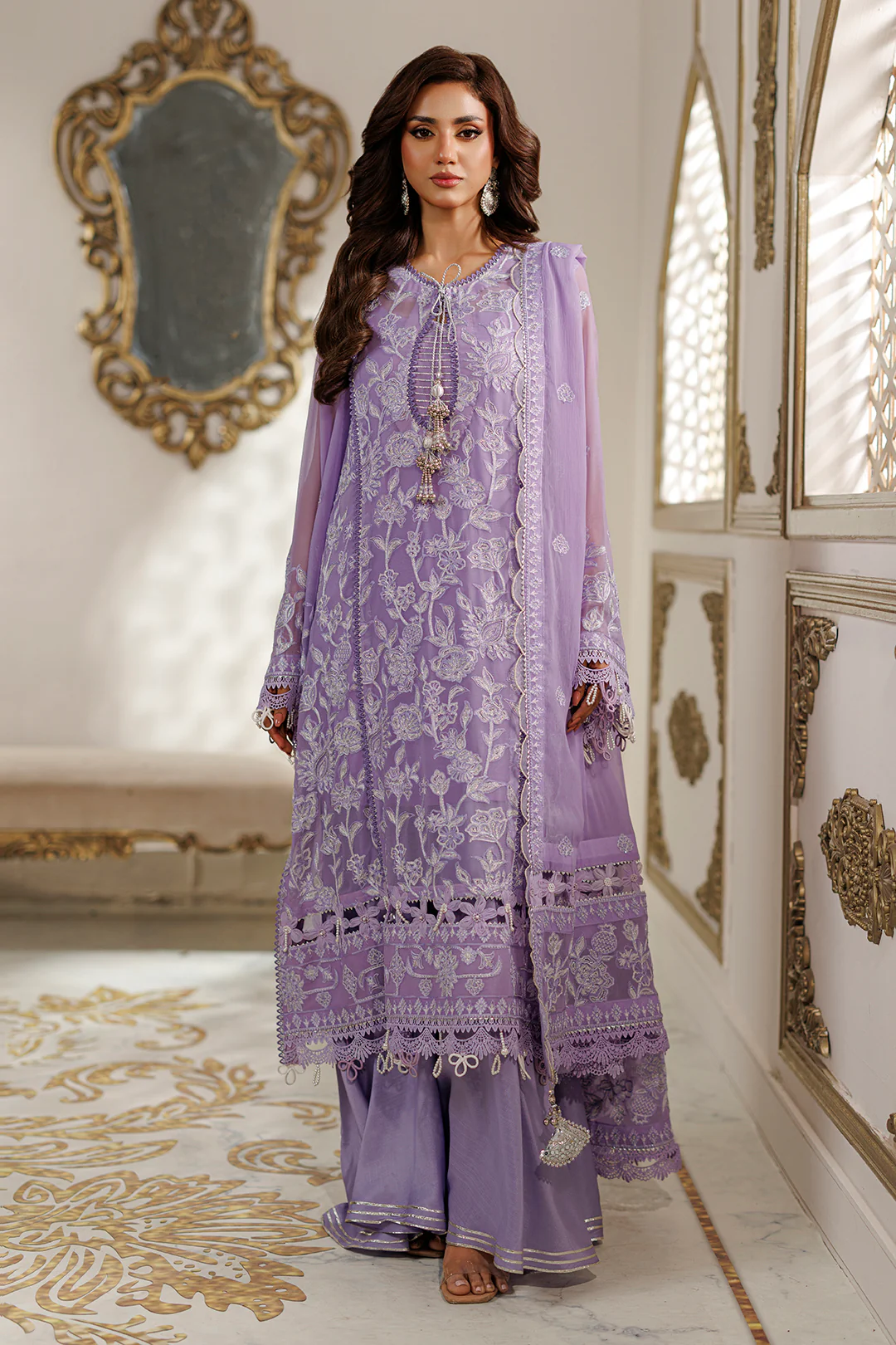 Embroidered Shirt Shalwar Dupatta - 4235 - Image 3