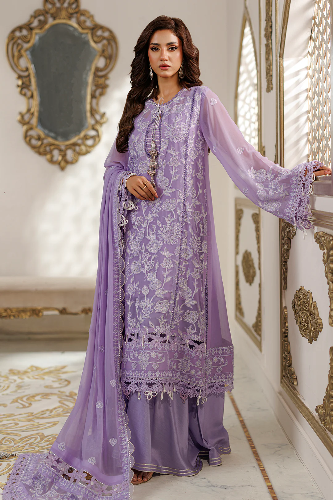 Embroidered Shirt Shalwar Dupatta - 4235 - Image 5