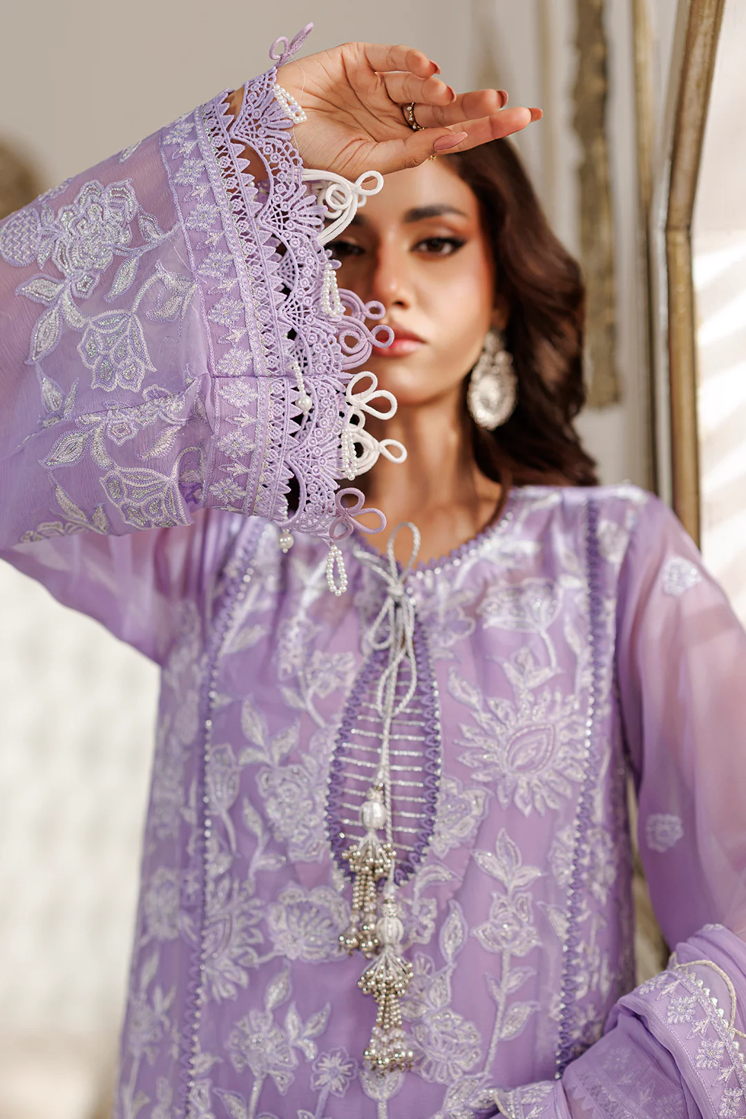 Embroidered Shirt Shalwar Dupatta - 4235 - Image 6