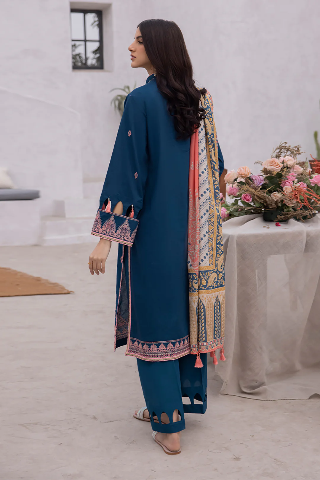 Embroidered Shirt Shalwar Dupatta - 1127 - Image 5