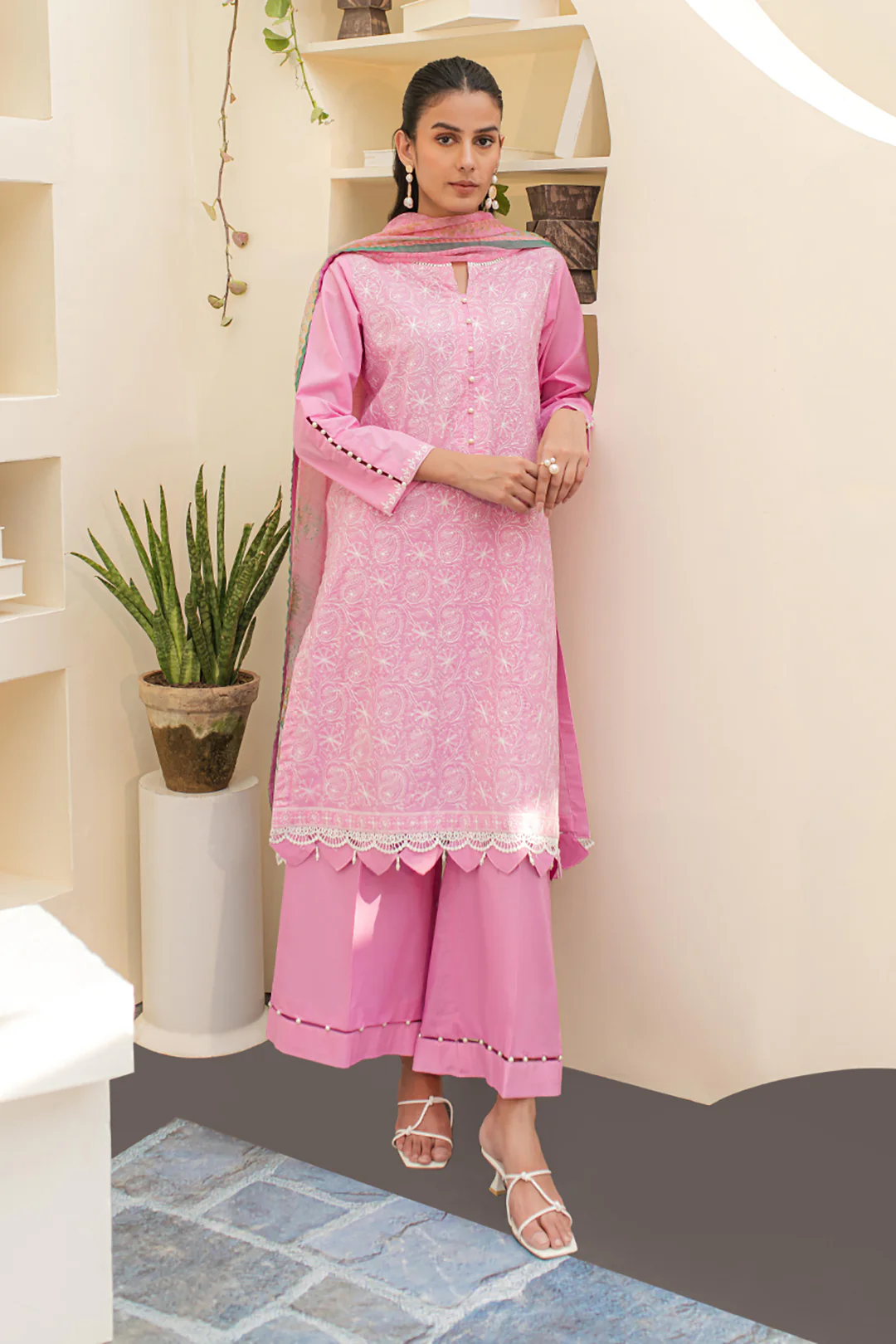 Embroidered Shirt Shalwar Dupatta - 1260