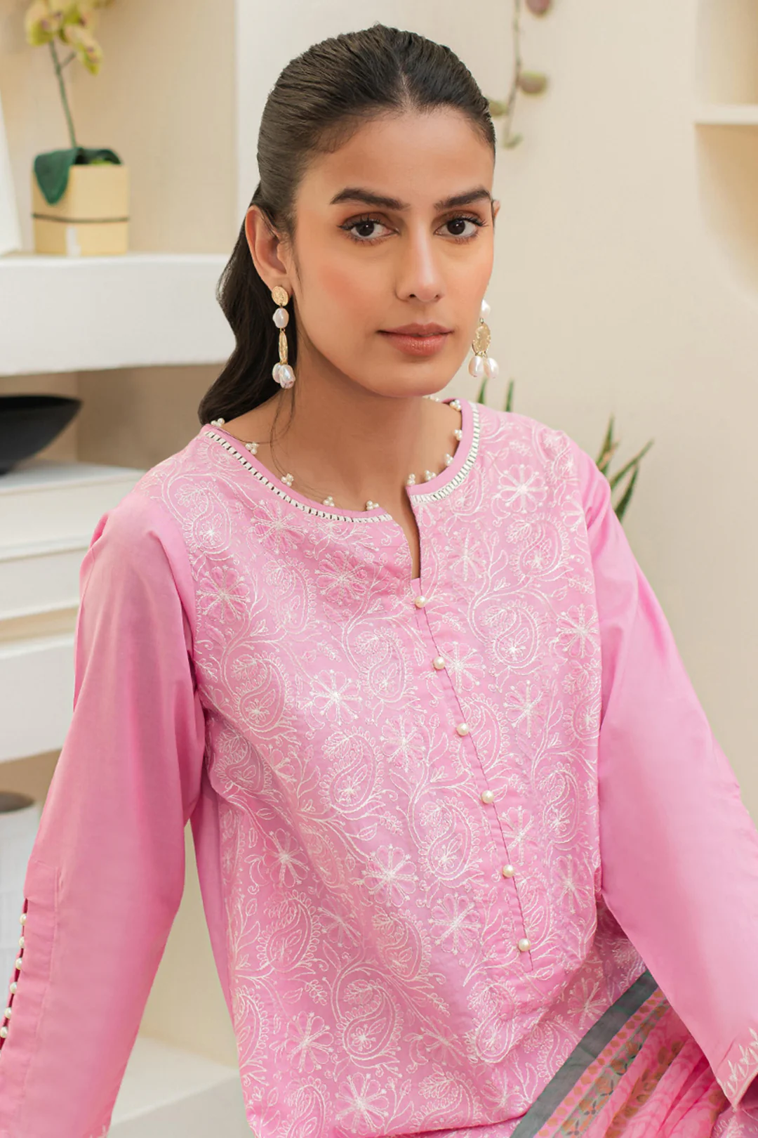 Embroidered Shirt Shalwar Dupatta - 1260 - Image 2