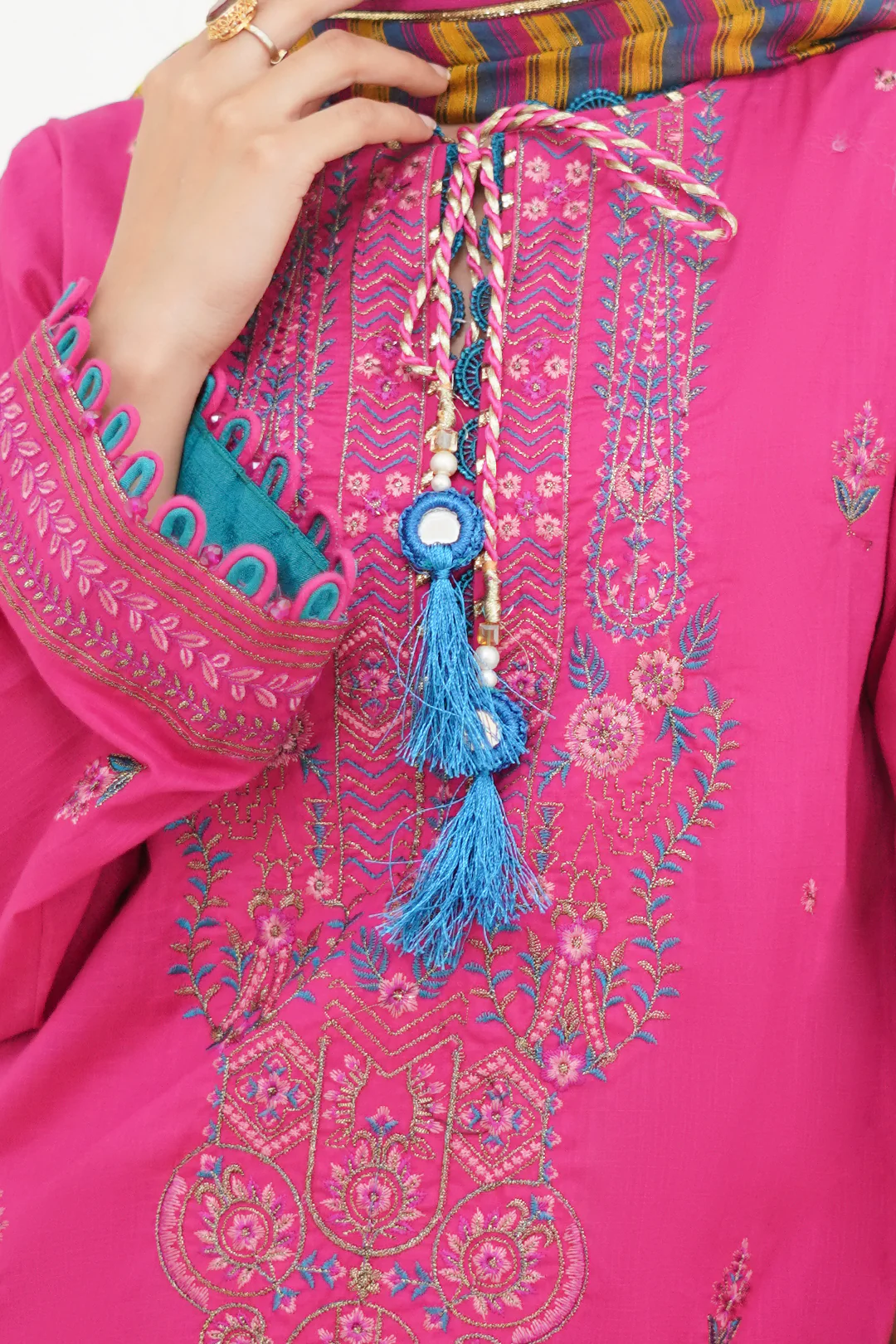 Embroidered Shirt Shalwar Dupatta - 1276 - Image 4