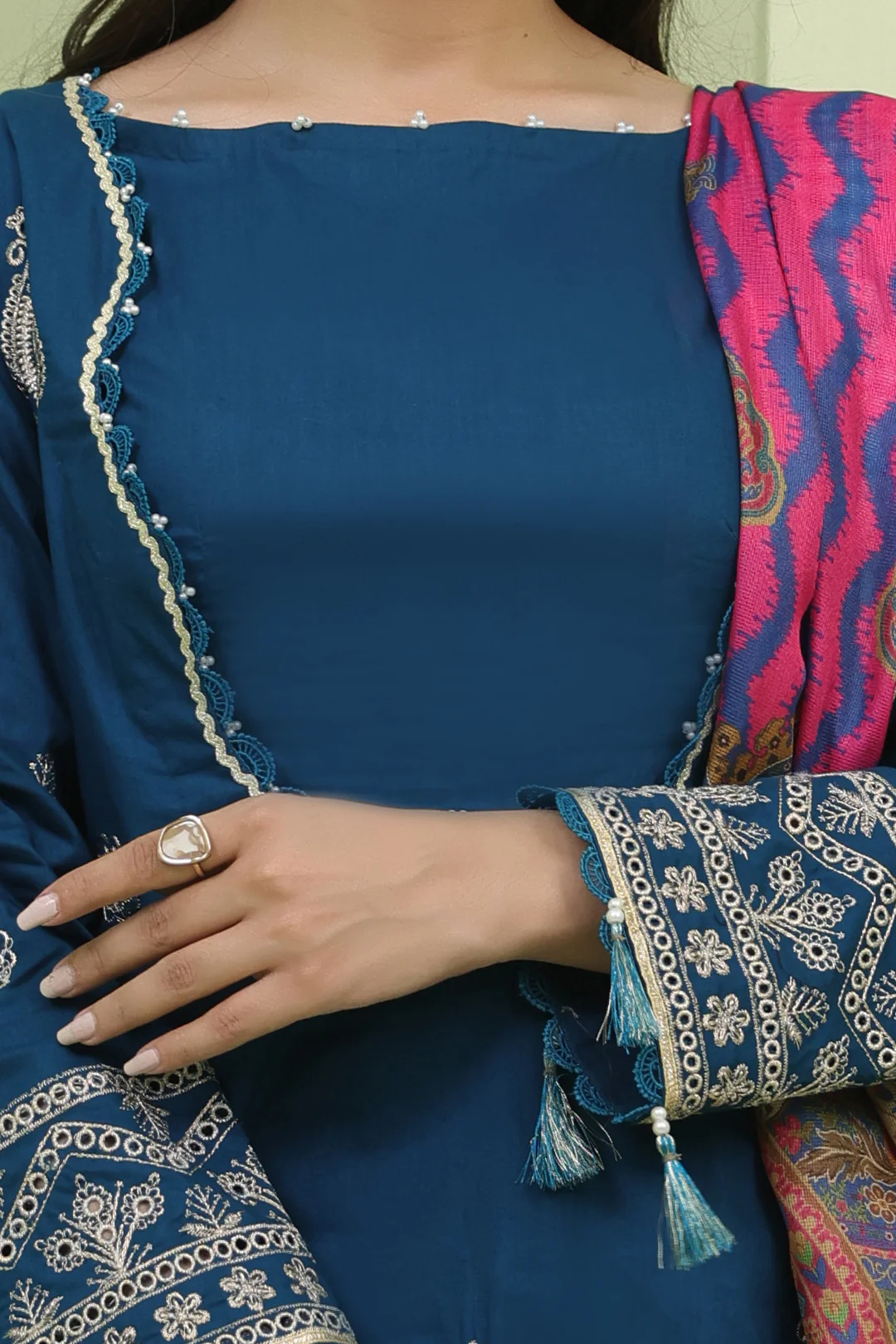 Embroidered Shirt Shalwar Dupatta - 1277 - Image 3