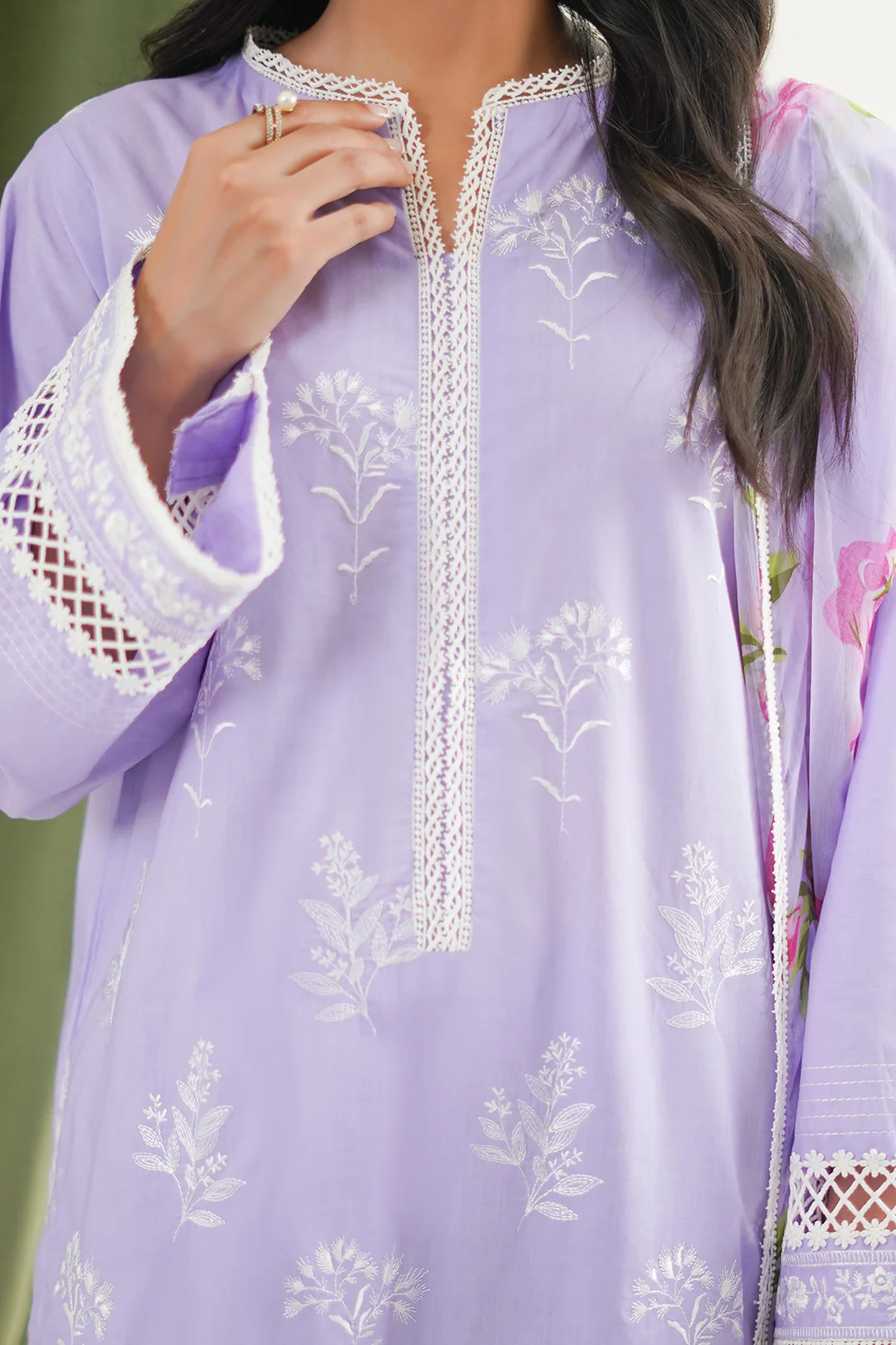 Embroidered Shirt Shalwar Dupatta - 1366 - Image 4