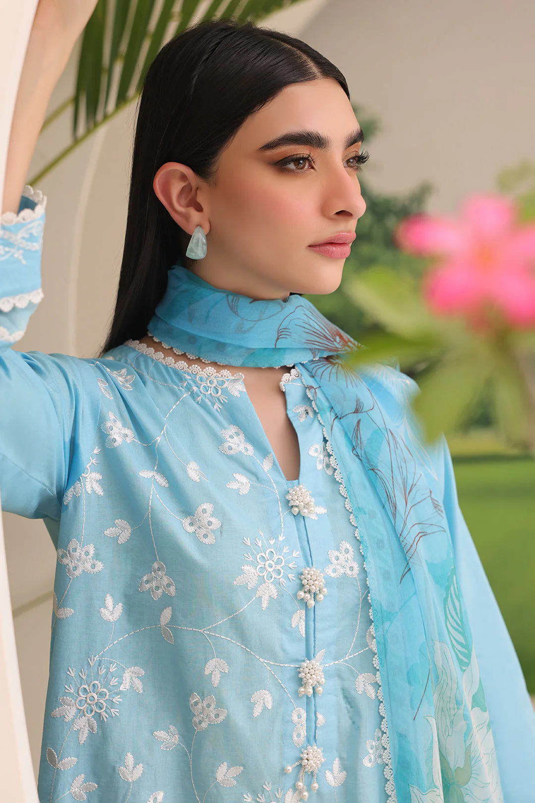 Embroidered Shirt Shalwar Dupatta - 1367 - Image 3