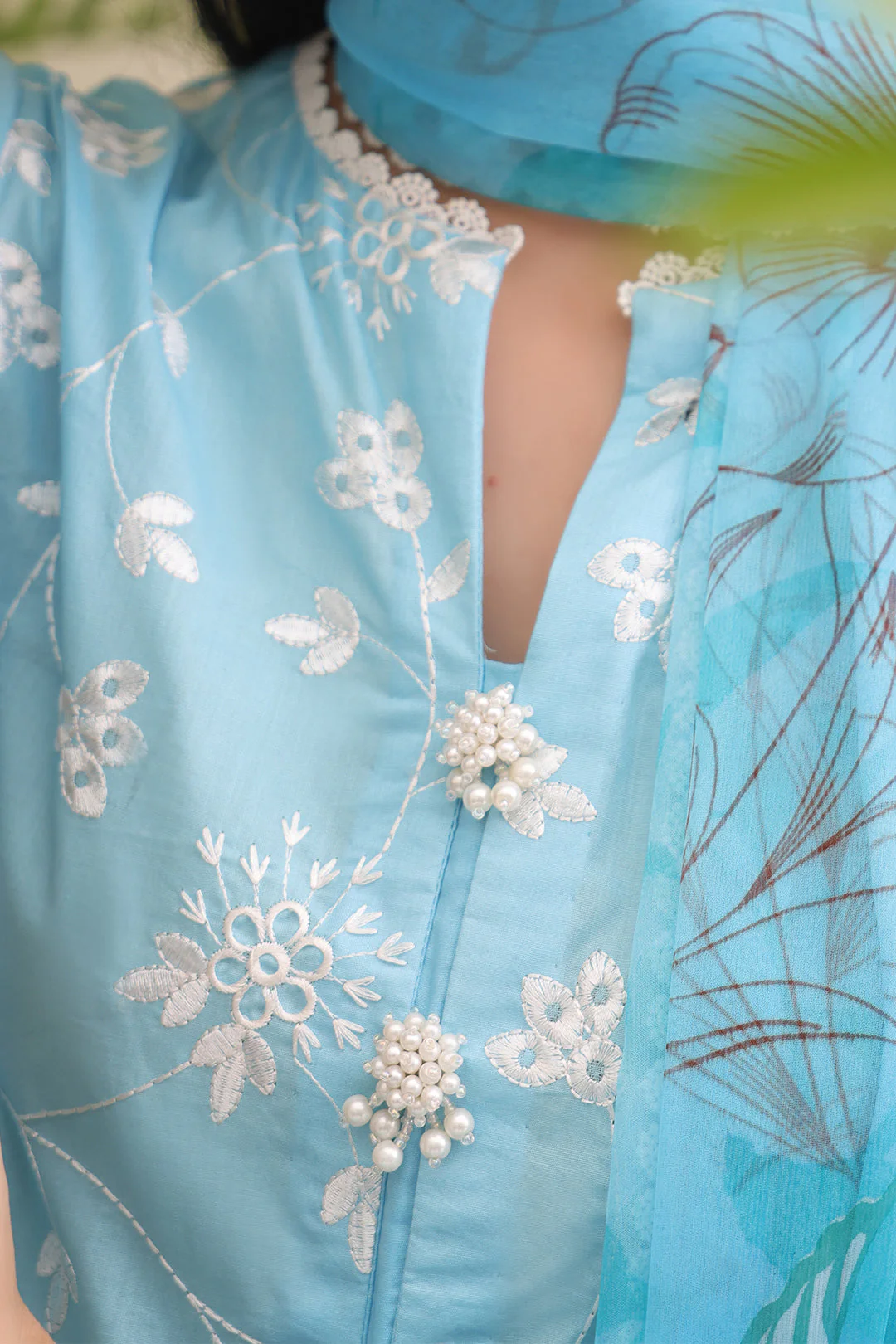 Embroidered Shirt Shalwar Dupatta - 1367 - Image 4