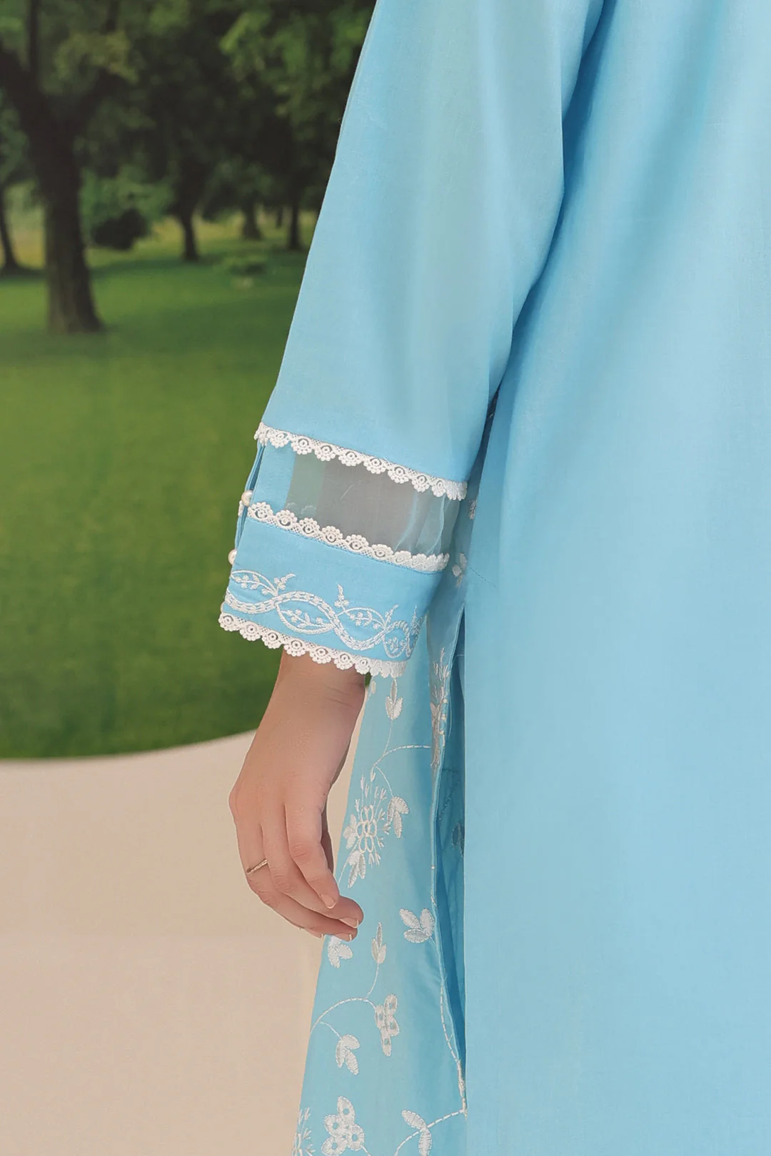 Embroidered Shirt Shalwar Dupatta - 1367 - Image 5